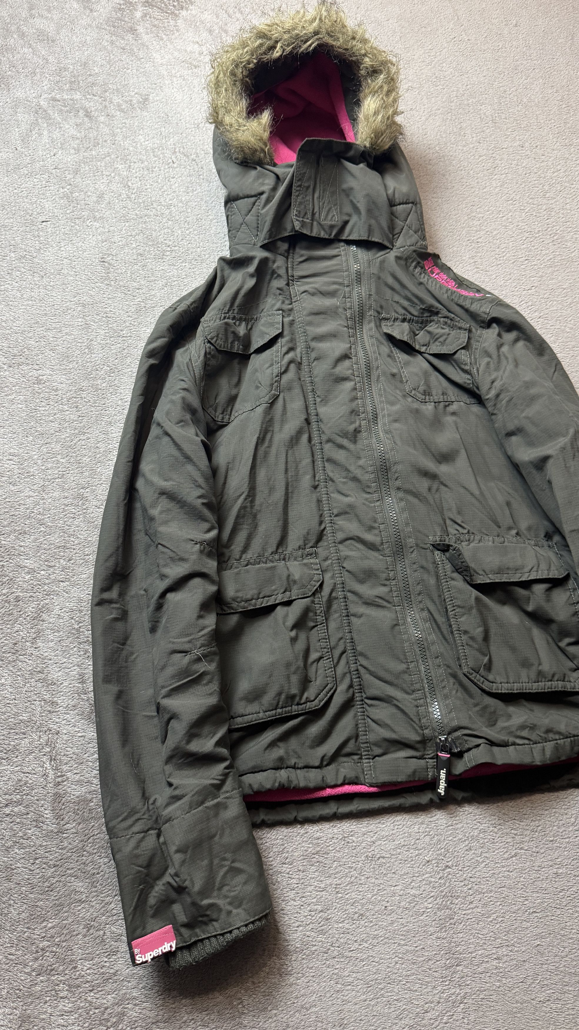 Japanese Brand Superdry Military Y2K Faux Fur Jacket ifsixwasnine LGB Goa Size US S / EU 44-46 / 1 - 2 Thumbnail