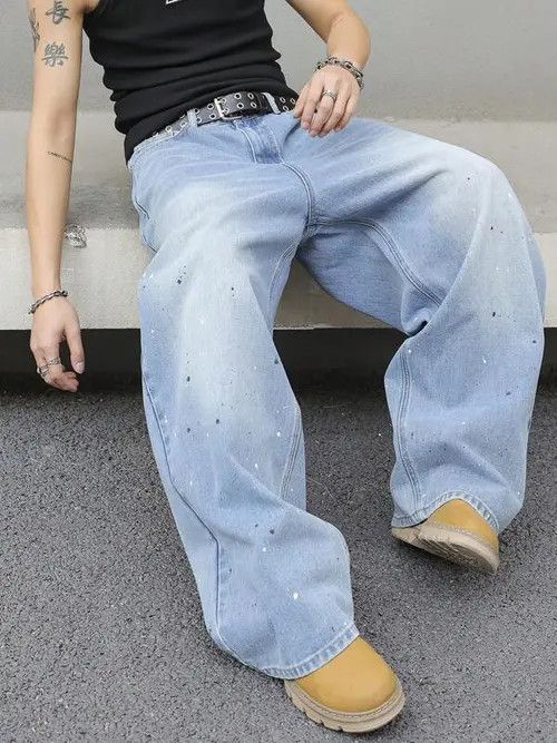 Japanese Brand × Vintage DRIP BAGGY vintage Y2K denim jeans pants Size US 31 - 1 Thumbnail