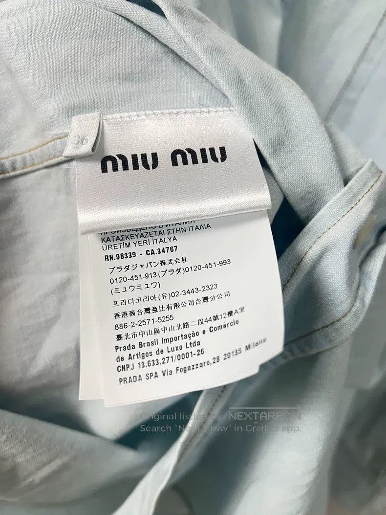 Miu Miu Miu Miu 36 Embroidered Logo shirt Size S / US 4 / IT 40 - 4 Thumbnail