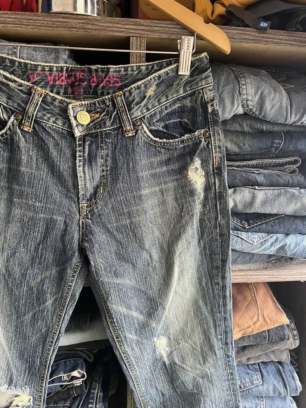 Edwin 🔥Something Edwin Vienus Bliss Distressed Denim Size 30" / US 8 / IT 44 - 9 Thumbnail