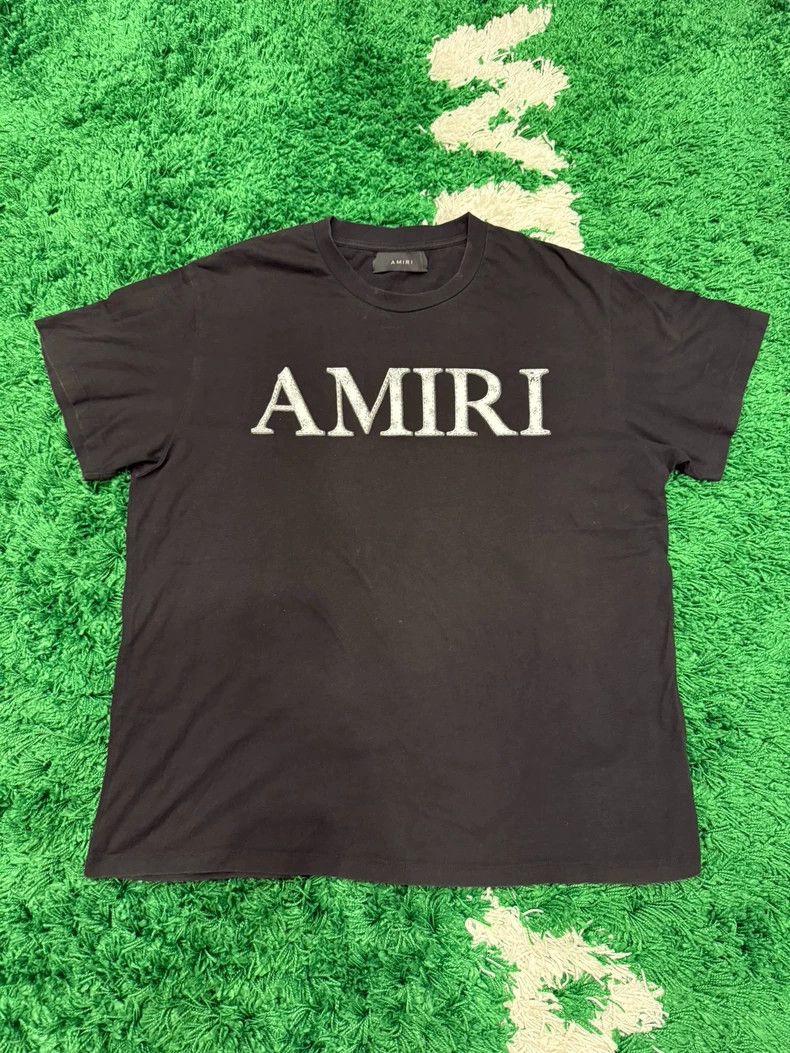 Amiri Black Logo Short Sleeve Tee - dmc