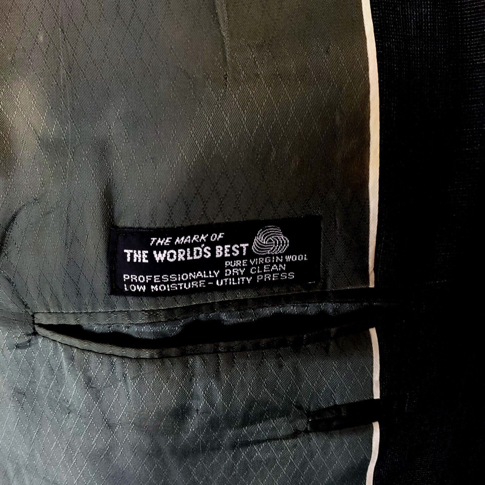 Hart Schaffner Marx Hart Schaffner Marx Silver Trumpeter Wool 2 Button Blazer 44 Size 44R - 9 Thumbnail
