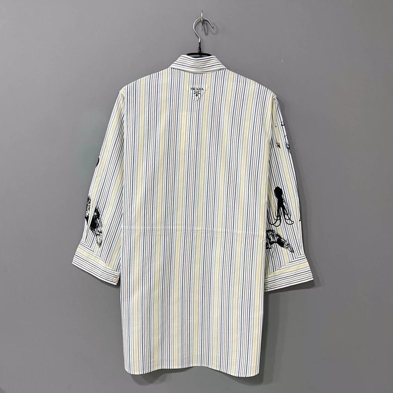 Prada Prada Mermaid long waist-length shirt dress 2502-Nextarrow Size XS / US 0-2 / IT 36-38 - 3 Thumbnail