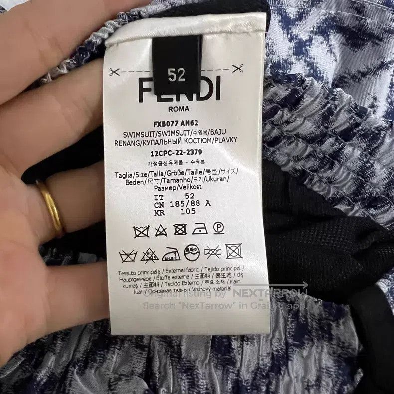 Fendi Fendi Blue Full FF Short Pants Size US 36 / EU 52 - 4 Thumbnail