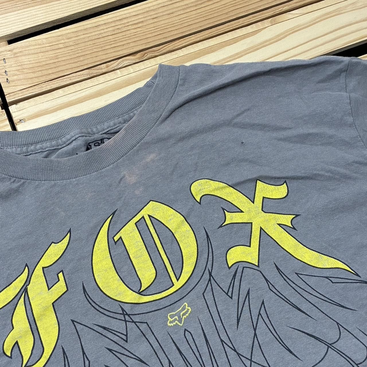 Fox Racing Fox Racing Gray Y2K Motocross Tee Size Large Size US L / EU 52-54 / 3 - 3 Thumbnail