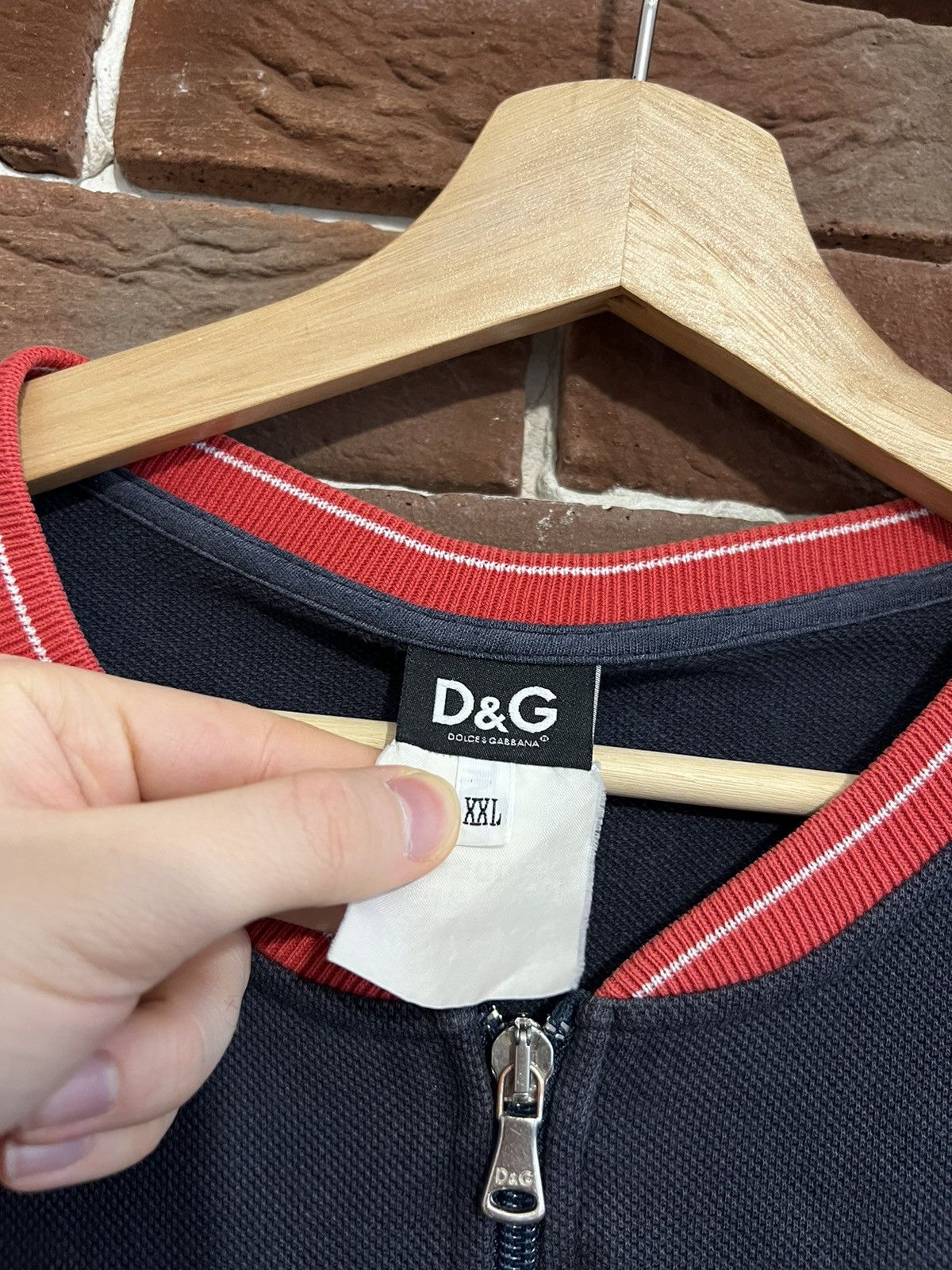 Dolce & Gabbana Dolce & Gabbana Vintage Y2k Og Zip Crewneck Luxury Logo XXL Size US XXL / EU 58 / 5 - 4 Thumbnail