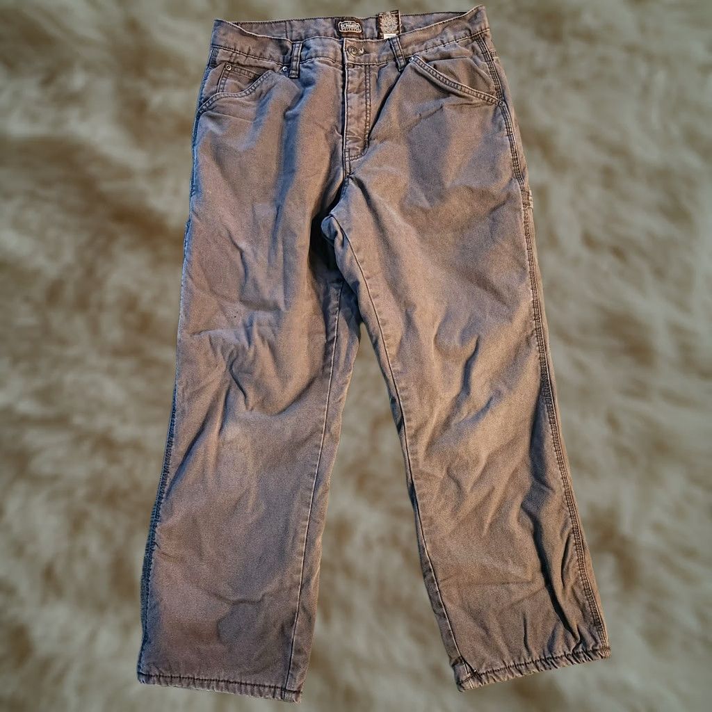 Vintage Schmidt Workwear Pants Mens 34x30 Fleece Lined Carpenter Gray Insulated Work Size US 34 / EU 50 - 1 Thumbnail