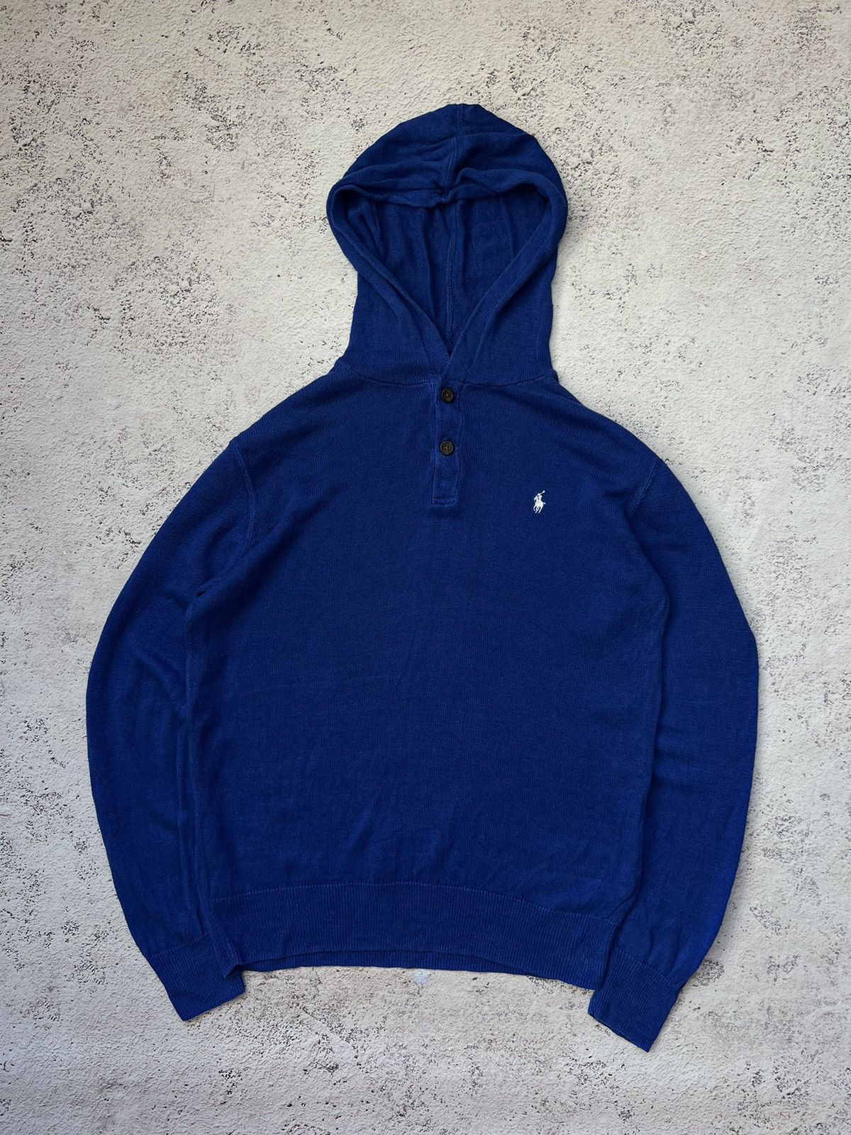 Polo Ralph Lauren × Vintage Polo Ralph Lauren Vintage 100% Linen Light Hoodie Size US M / EU 48-50 / 2 - 2 Thumbnail