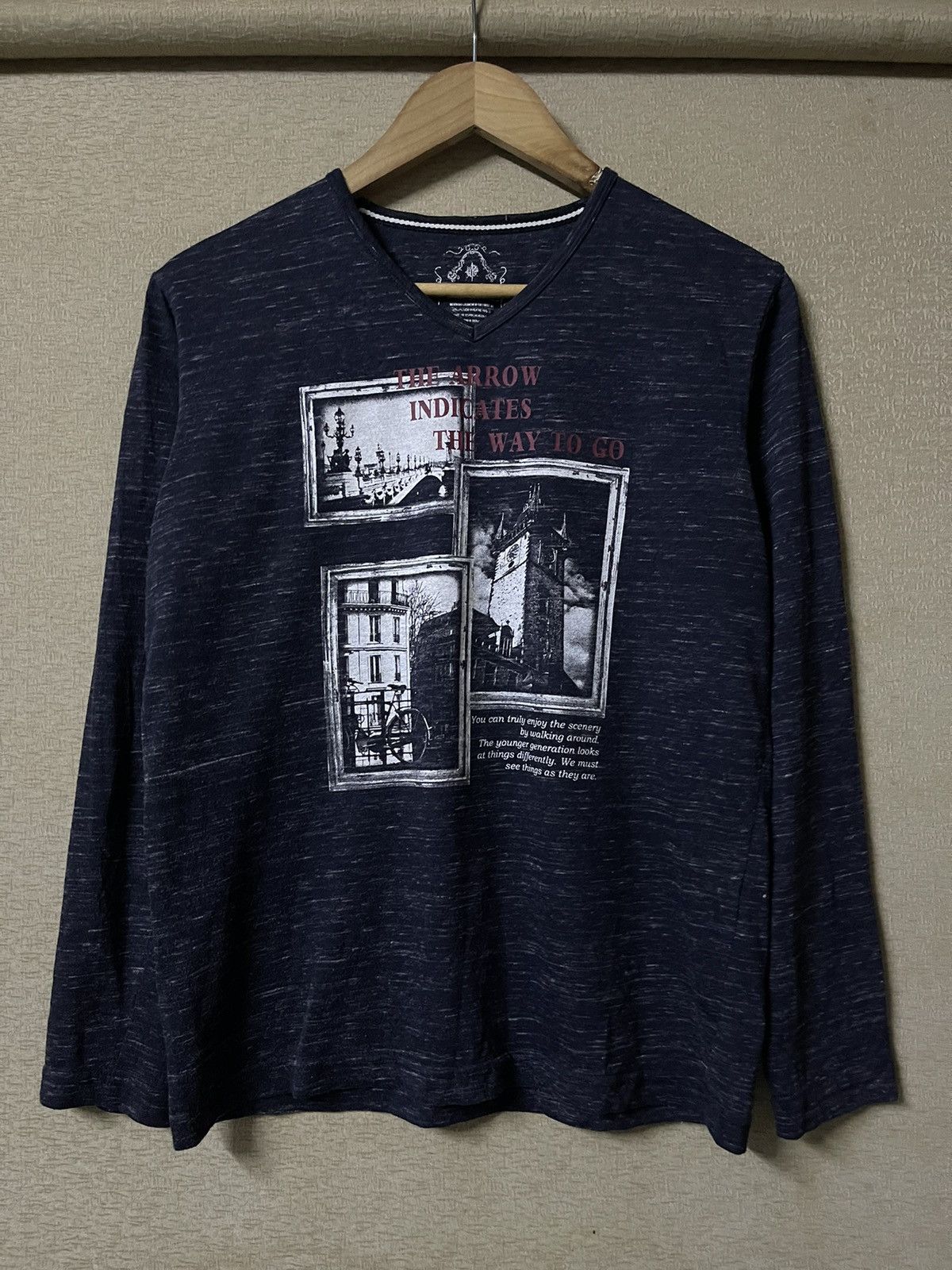 Mossimo MOSSIMO Punk Style History Cityscape Graphic Longsleeve Size US M / EU 48-50 / 2 - 1 Thumbnail