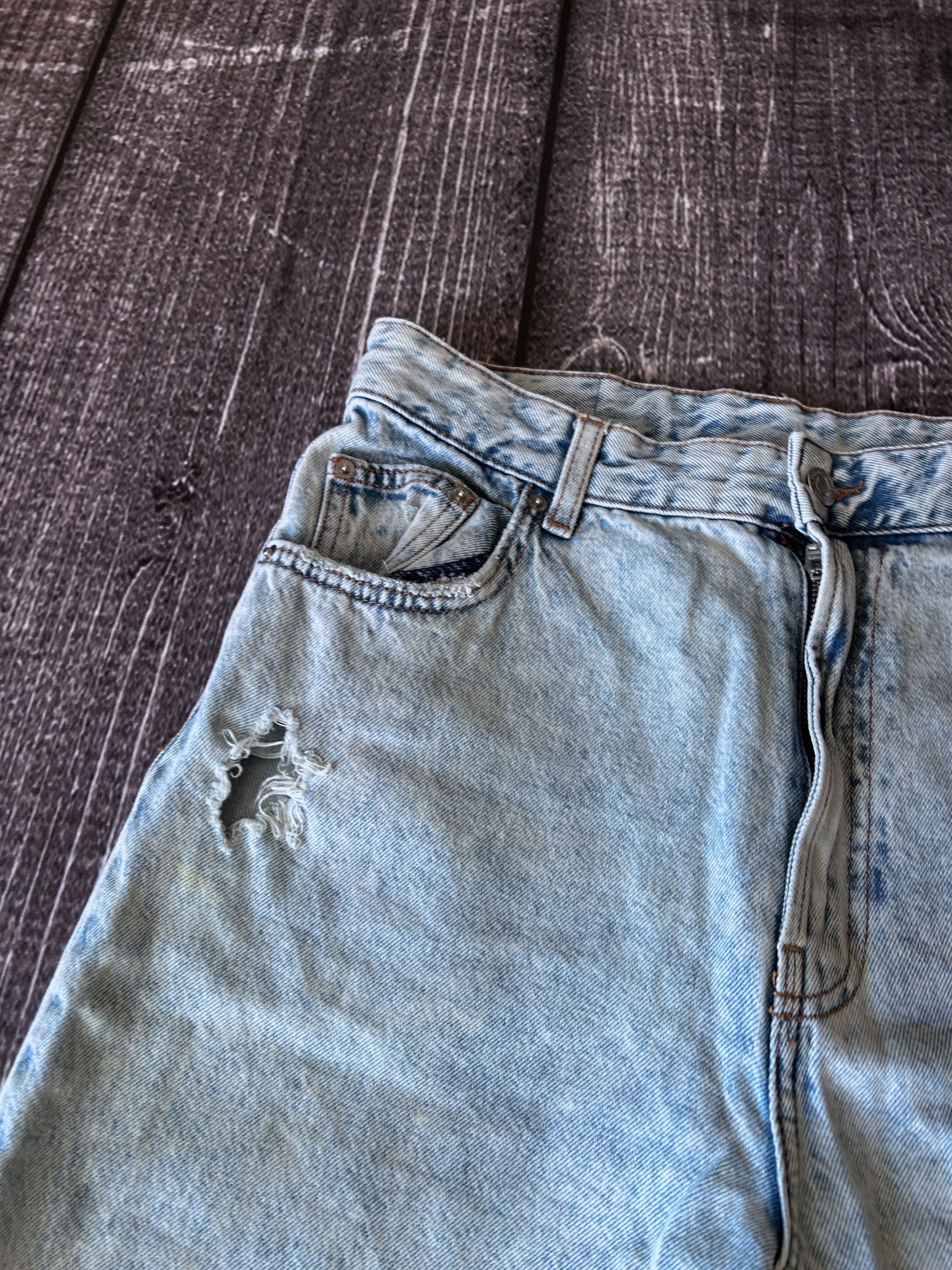 Designer VINTAGE 💥HYSTERIC GLAMOUR STYLE TRASHED BAGGY JEANS 90S Size US 30 / EU 46 - 8 Thumbnail