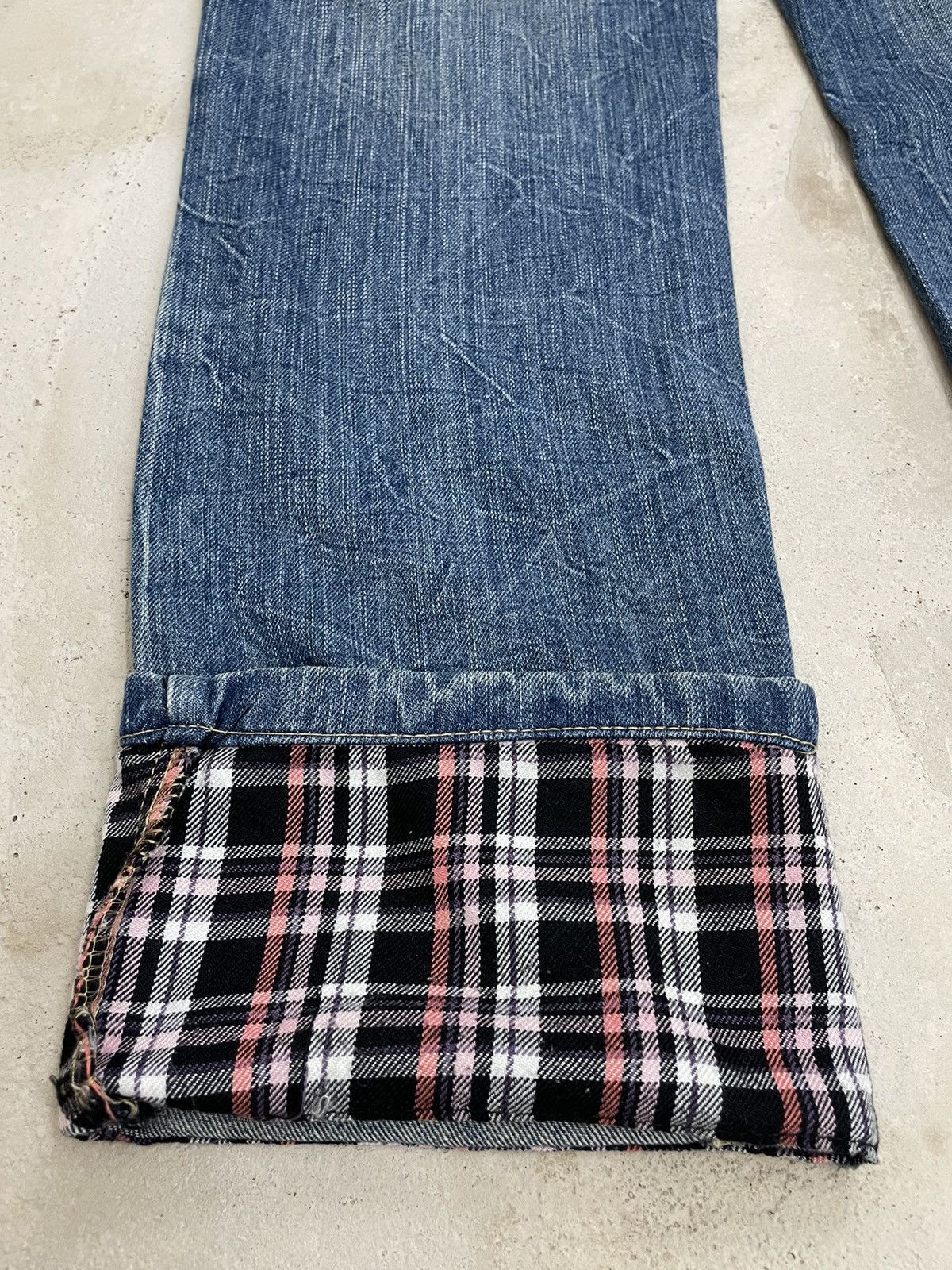 Hidden Double Waist Flying Thrive Patch Tartan Junya Style