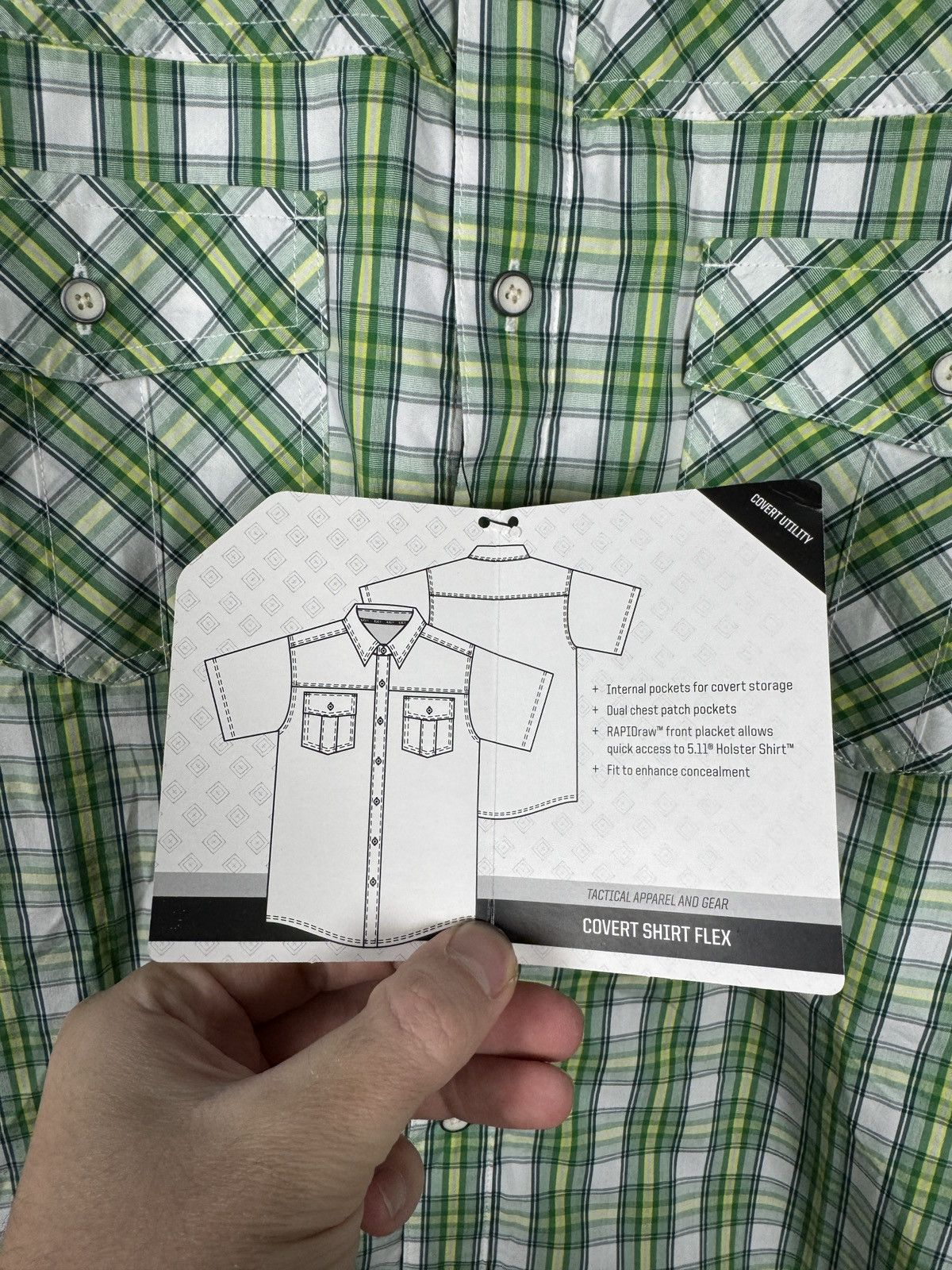 5.11 5.11 Tactical Covert Short Sleeve Shirt Flex Army USA XL Size US XL / EU 56 / 4 - 6 Thumbnail