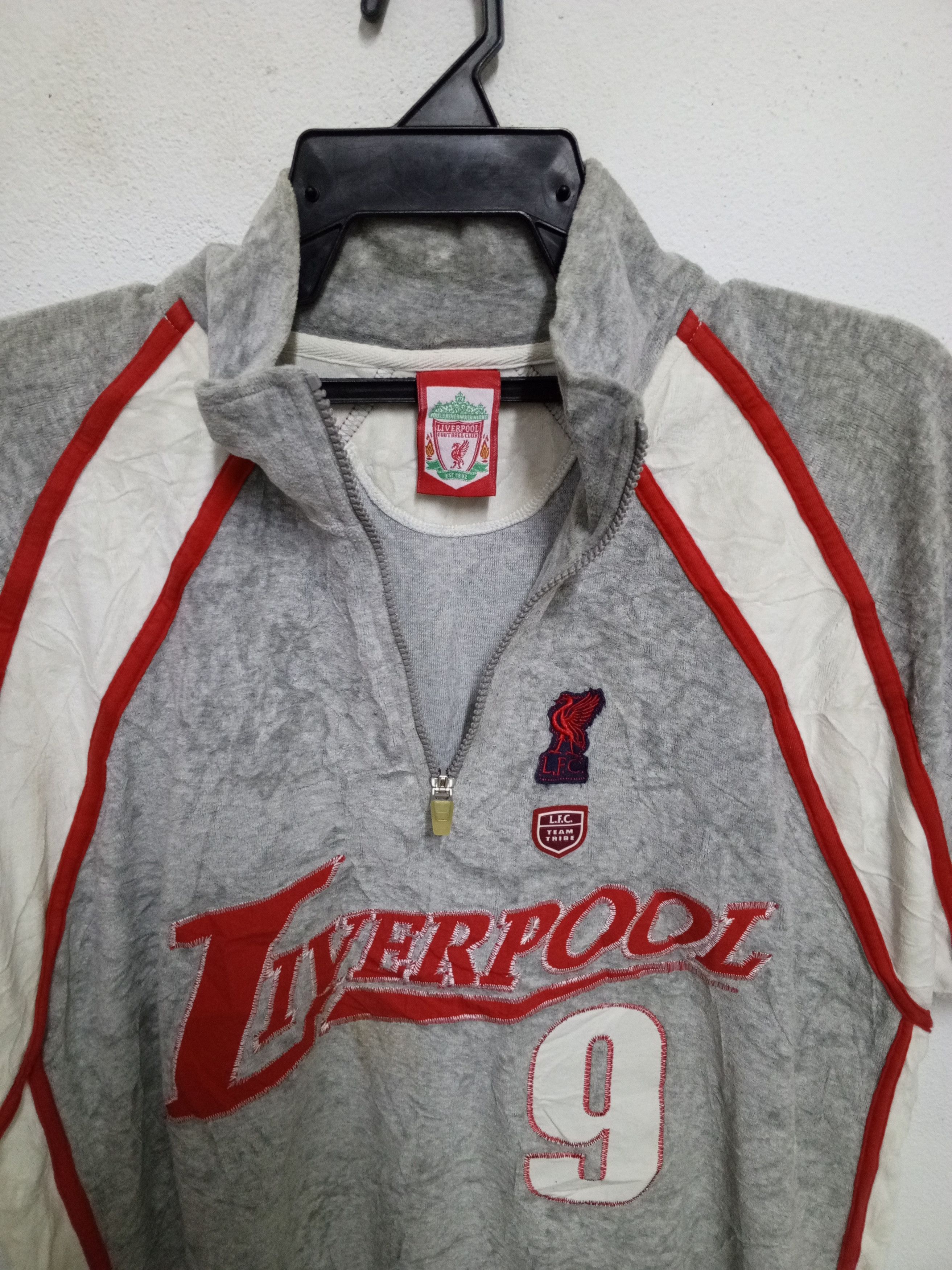 Vintage Liverpool fleece HALFZIP rare bid logo Size US L / EU 52-54 / 3 - 1 Thumbnail