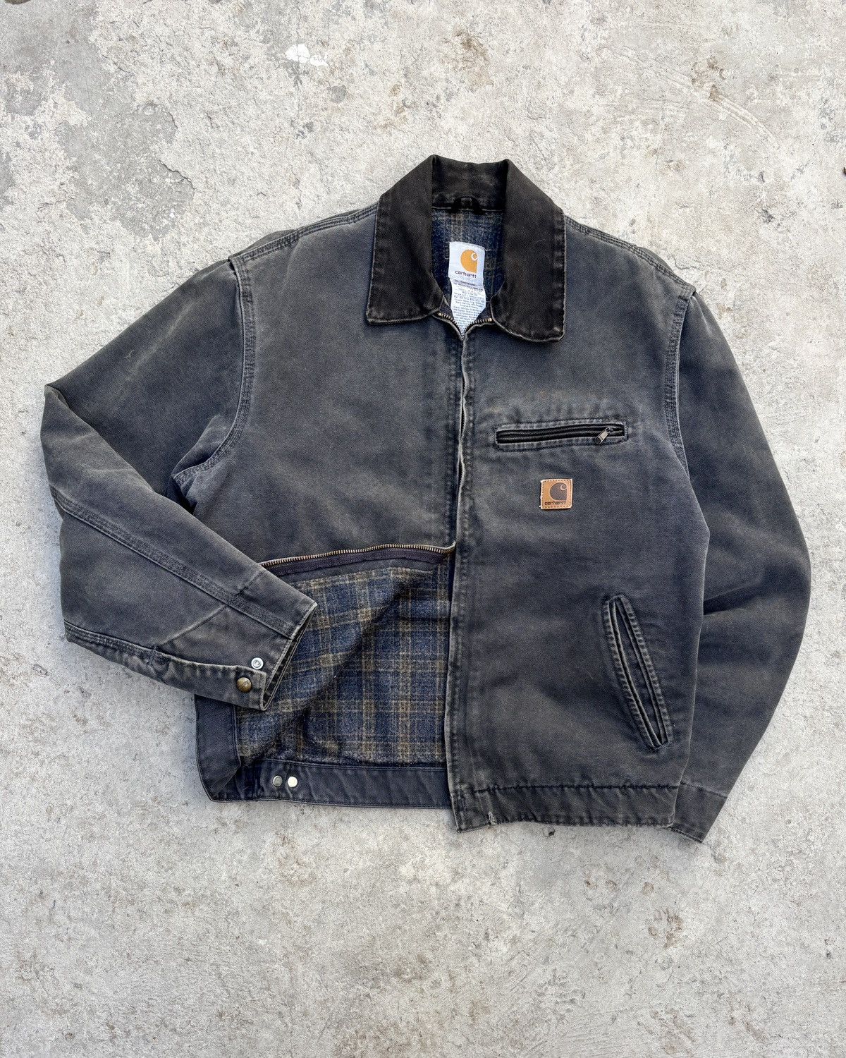 ❌ SOLD ❌VTG 04’s Petrol Gray Carhartt Detroit Jacket J97 PTL