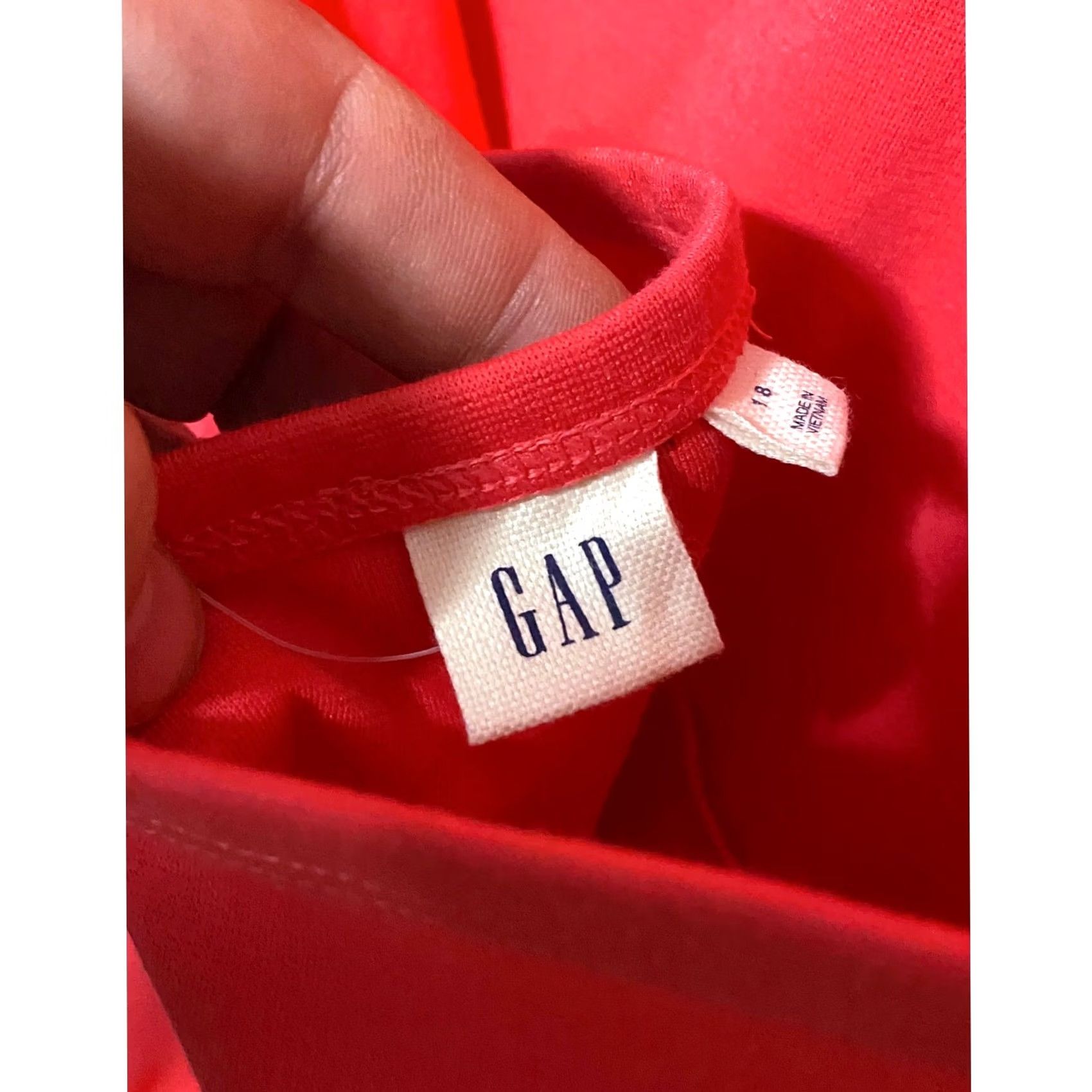 Gap Gap Pink Fit & Flare Dress Sz 18 Open Back Tie Neck Spring Vacation NWT Womens Dress Tight Cap Sleeve Casual Party/Cocktail Size XXL / US 16-18 / IT 52-54 - 4 Thumbnail