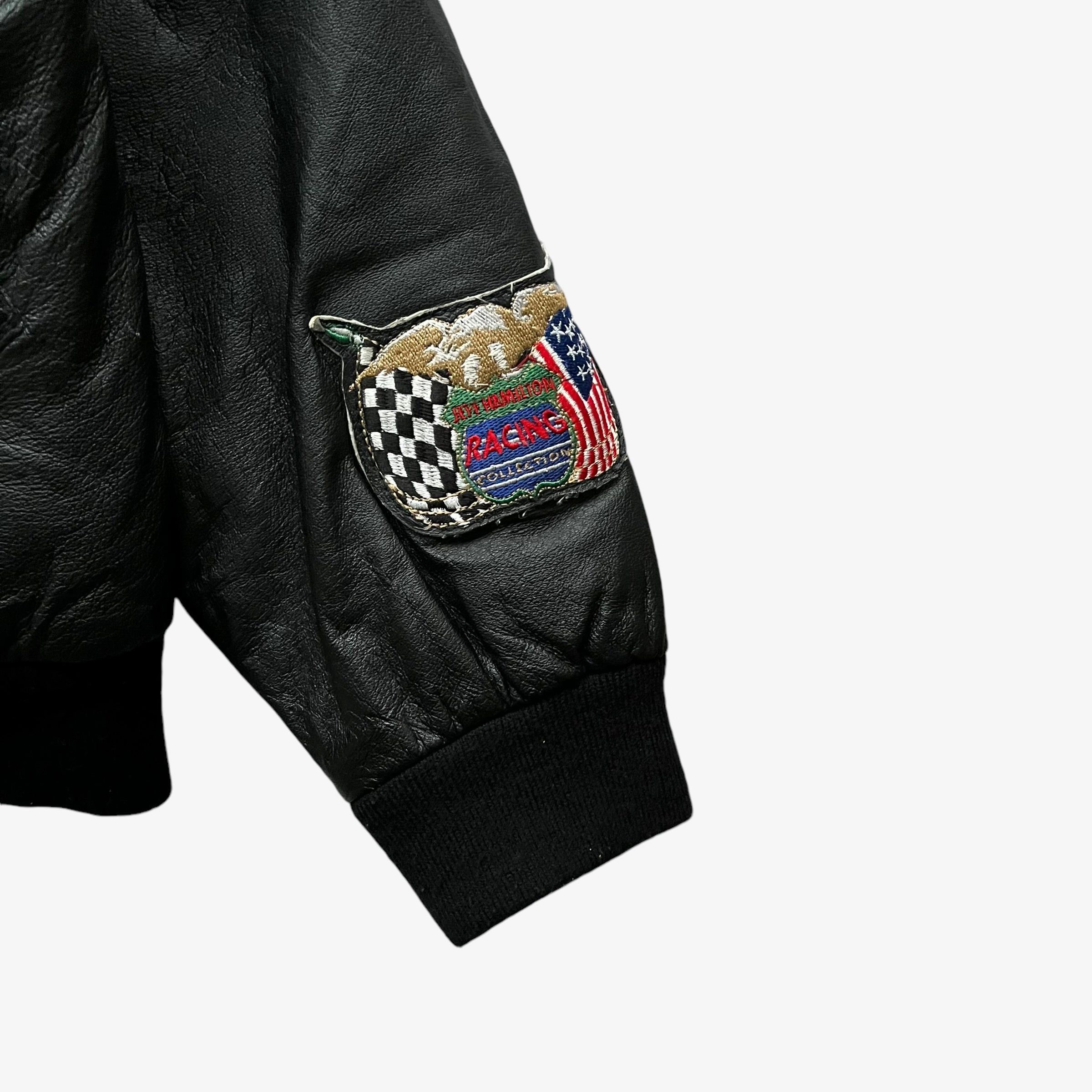 Jeff Hamilton Vintage 90s Jeff Hamilton NASCAR Anniversary Leather Jacket Size US L / EU 52-54 / 3 - 5 Thumbnail