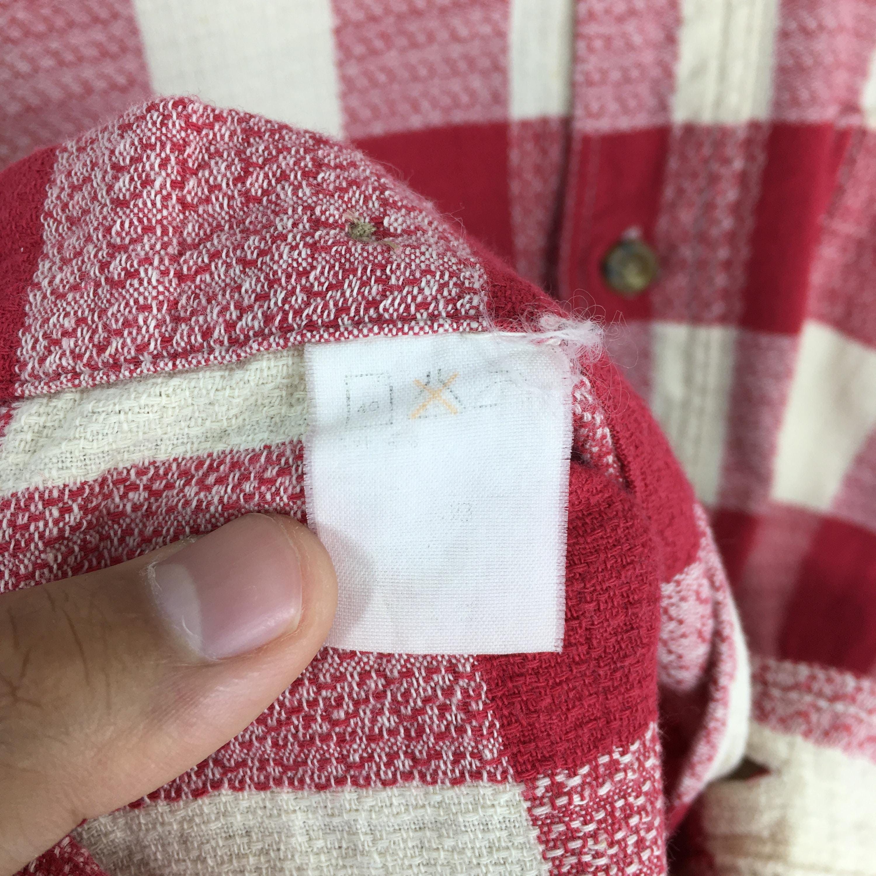 Flannel × Vintage Vintage 80s Tartan Checkered Red Western Shirt Large Size US L / EU 52-54 / 3 - 6 Thumbnail
