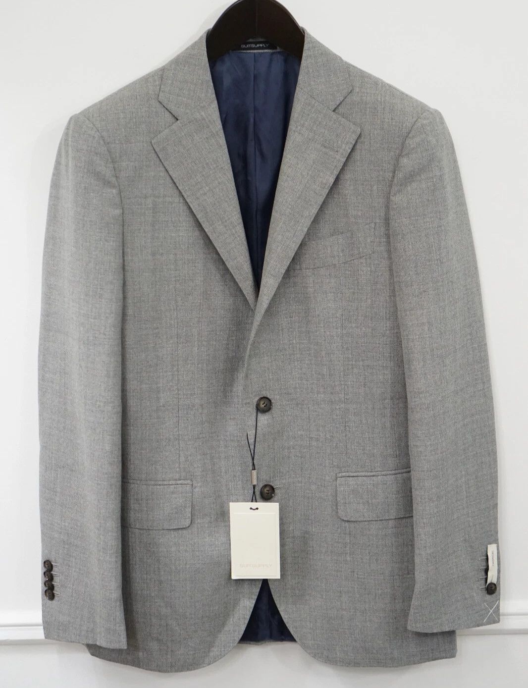 Suitsupply Men Suitsupply Blazer Lazio Wool Grey Vitale Barberis US40 Size 40R - 1 Thumbnail
