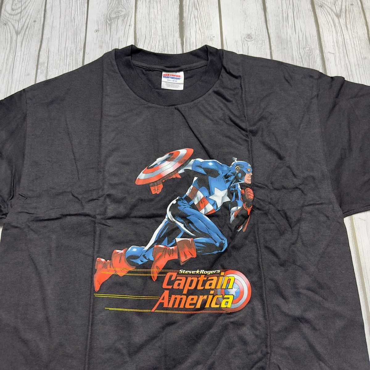 Hanes × Marvel Comics × Vintage Vintage Captain America tee Size US L / EU 52-54 / 3 - 3 Thumbnail