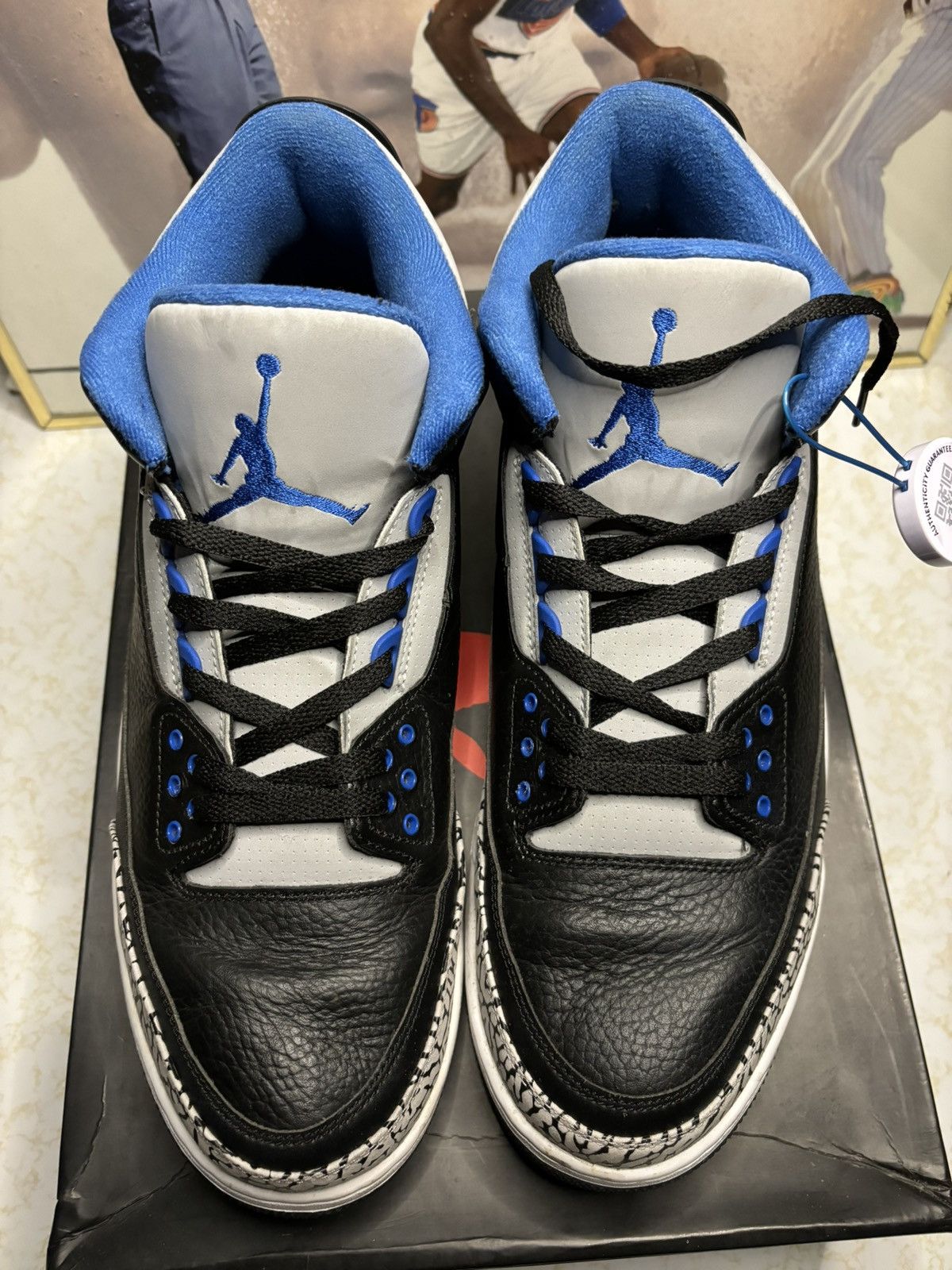 Jordan Brand Jordan Retro 3 ‘sport blue’ Size US 13 / EU 46 - 2 Thumbnail