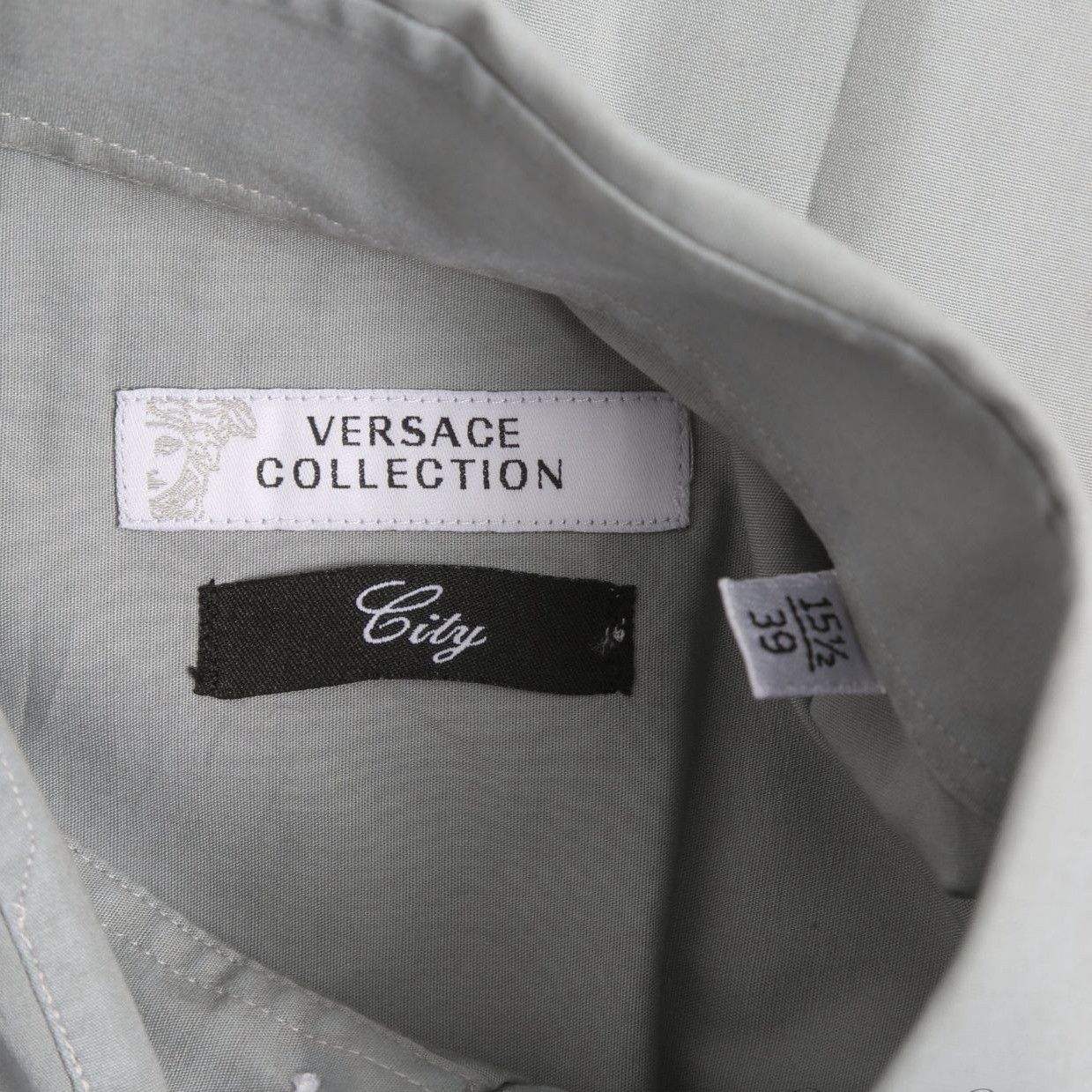 Versace Versace Collection City Fit Smoke Grey Long Sleeve Button Do Size US S / EU 44-46 / 1 - 2 Thumbnail