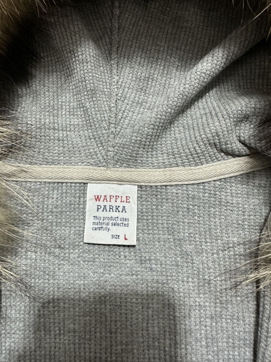 20471120 VINTAGE WAFFLE PARKA THERMAL ZIP HOODIE FUR IFSIX LGB STYLE Size US M / EU 48-50 / 2 - 8 Thumbnail