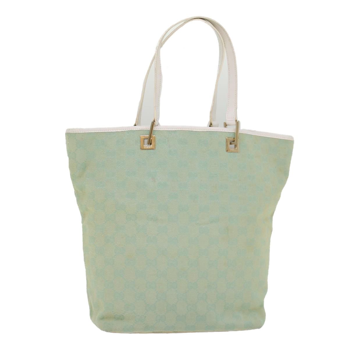Gucci GUCCI GG Canvas Tote Bag Light Blue 002 002 Size ONE SIZE - 1 Thumbnail