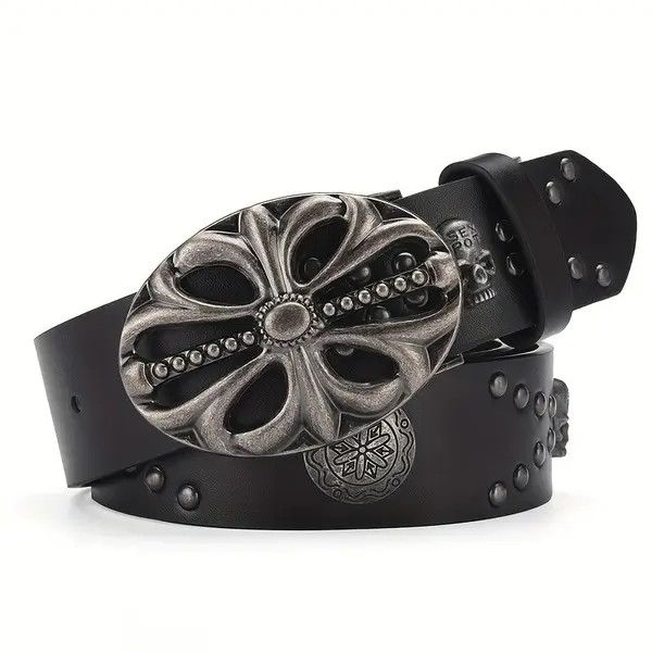 Japanese Brand Belt Bohemian Skeleton Head Hip Hop Punk Rock Y2K Style Size ONE SIZE - 6 Thumbnail