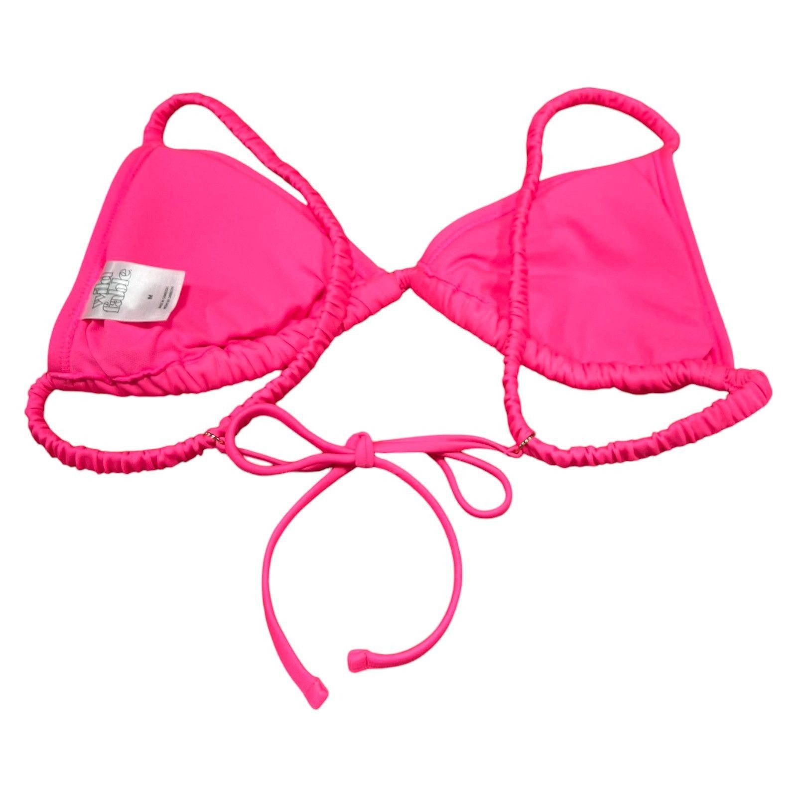 Other Wild Fable - Women's Strap Triangle Bikini Top - Pink - Medi Size ONE SIZE - 4 Thumbnail