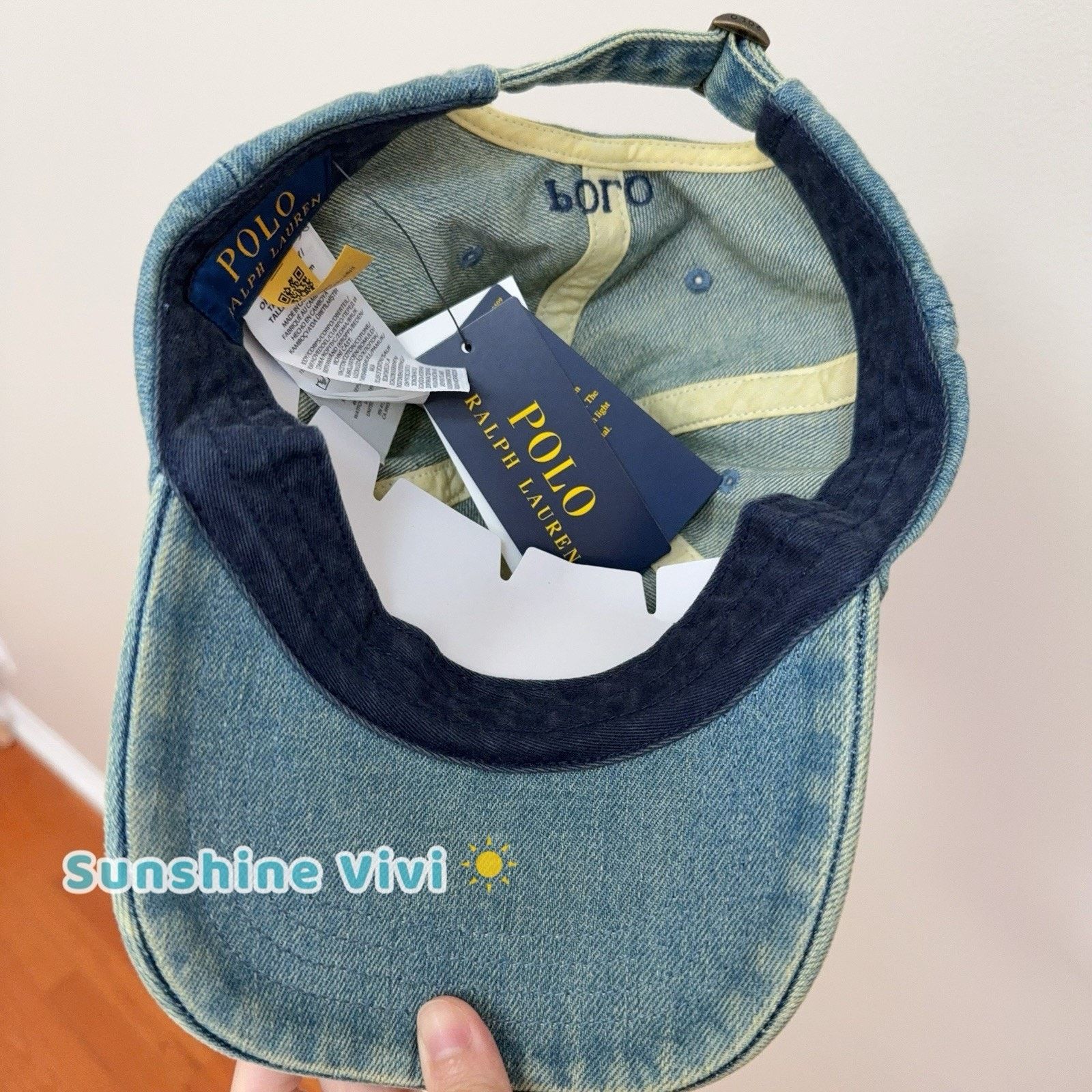 Polo Ralph Lauren NWT Polo Ralph Lauren Polo Pony Denim Baseball Cap Blue Size ONE SIZE - 5 Thumbnail