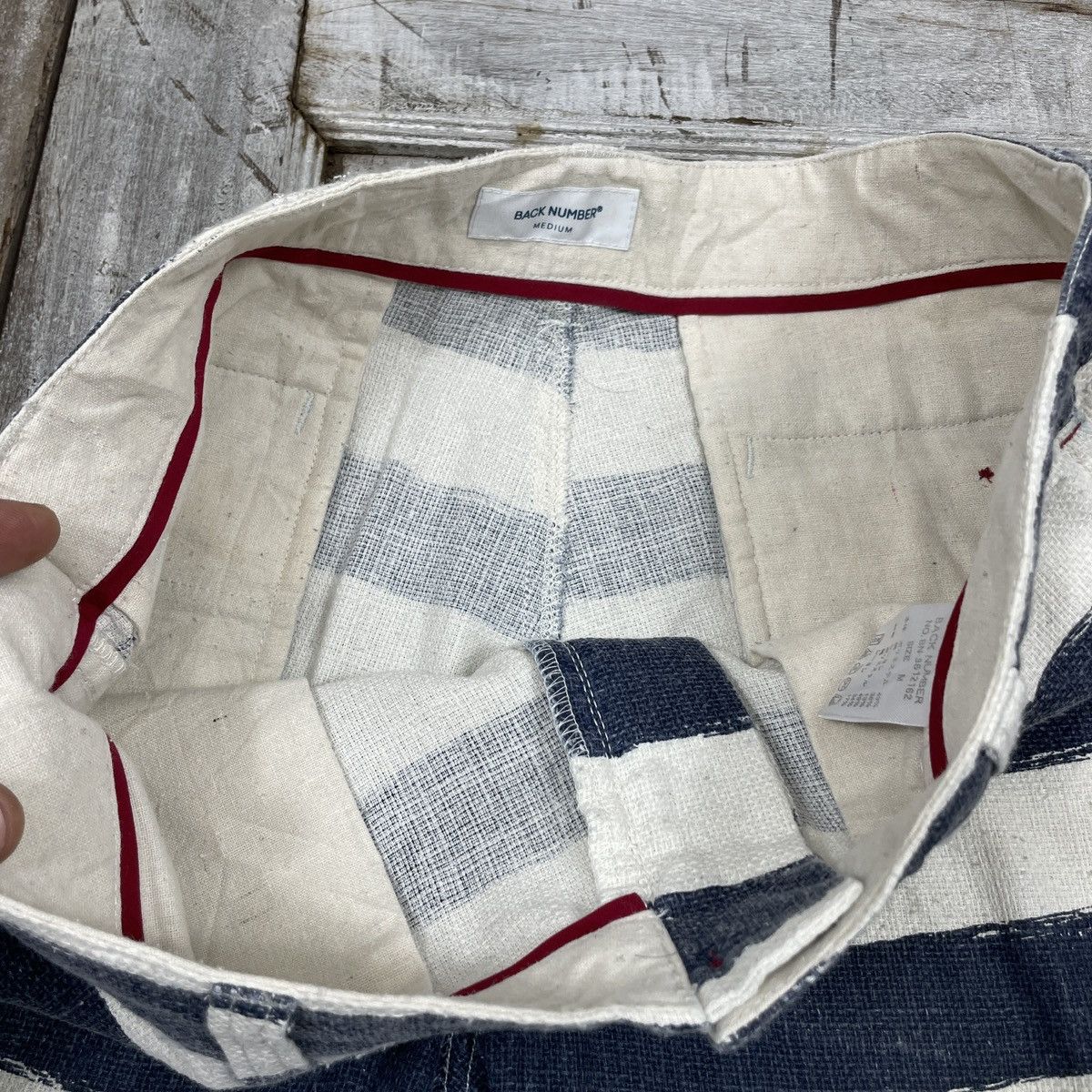 Japanese Brand × Vintage Vintage Back Number Stripe Short Size US 32 / EU 48 - 8 Thumbnail