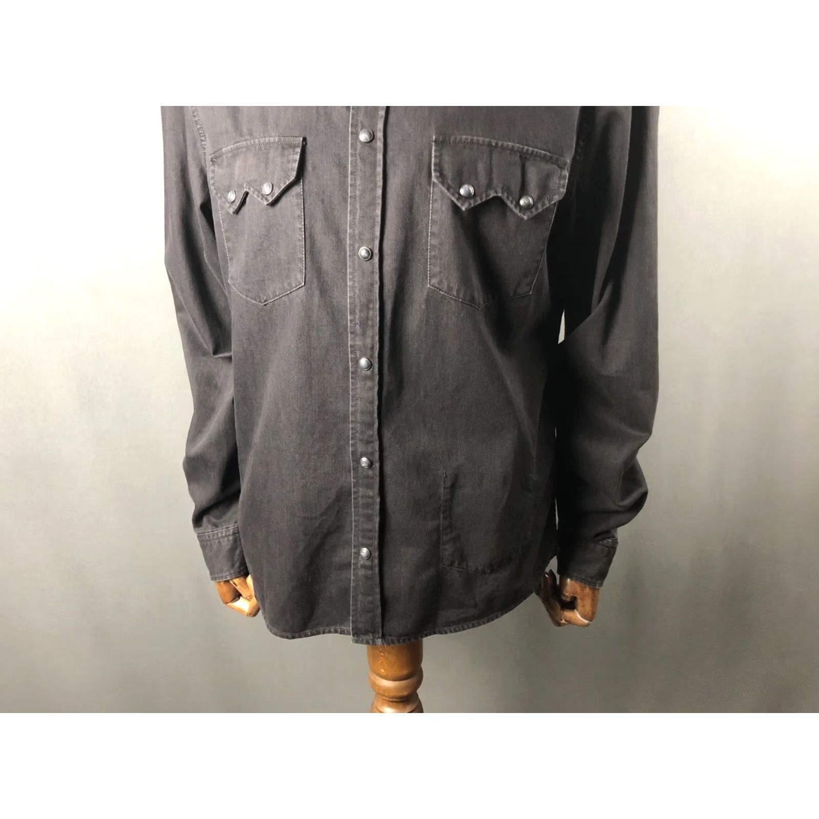 The Kooples The Kooples Pearl Snap Shirt Cotton Men L Black Size US L / EU 52-54 / 3 - 6 Thumbnail