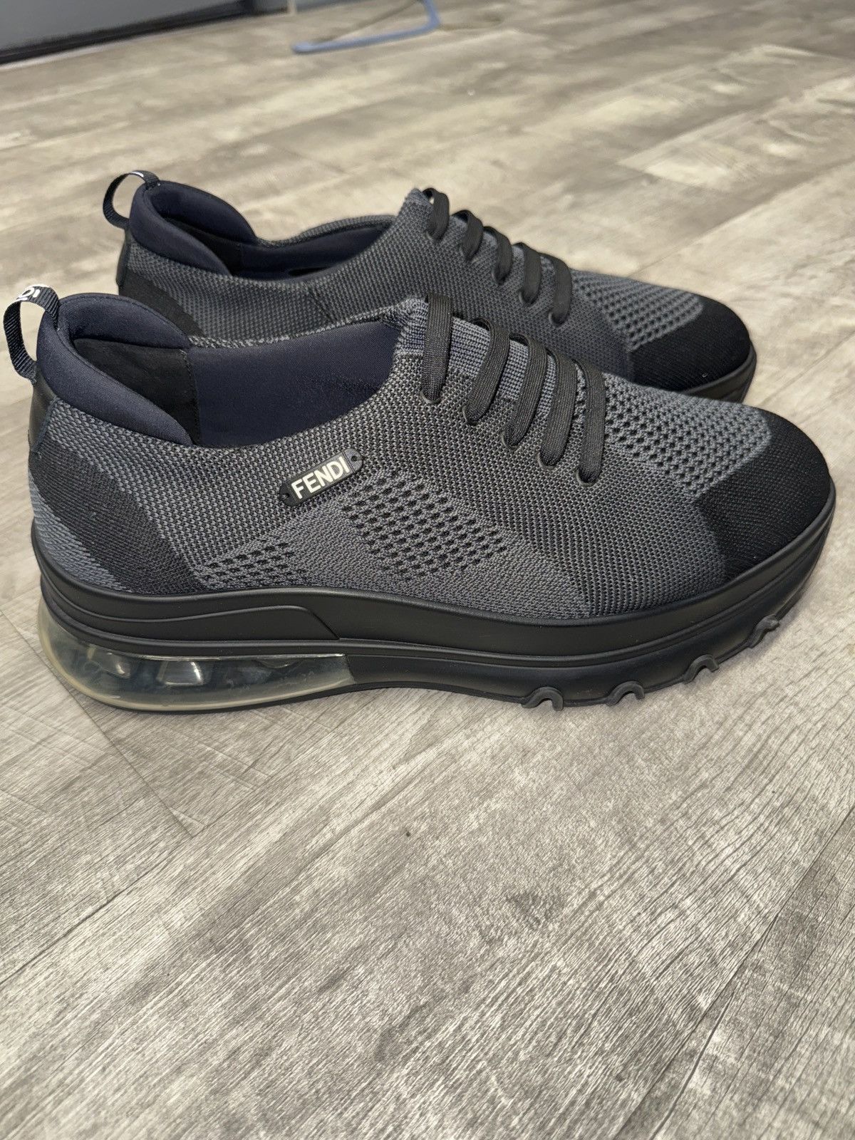 Fendi Fendi Men’s Slip-On Logo Calfskin Mesh Low Top Sneakers Size US 10 / EU 43 - 8 Thumbnail