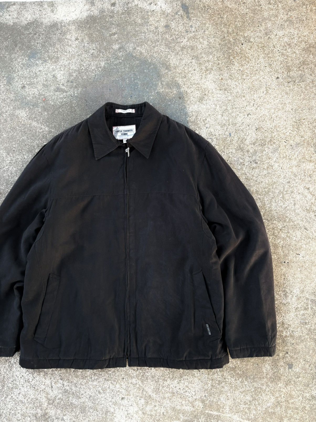 Kansai Yamamoto Faded Black Vintage Zip Jacket Size US L / EU 52-54 / 3 - 3 Thumbnail