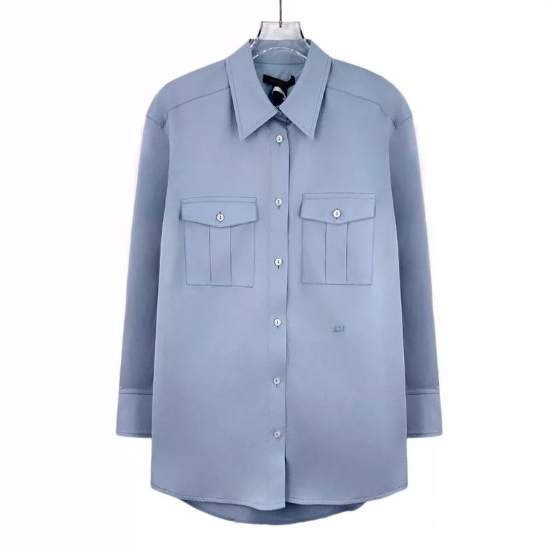 Louis Vuitton Louis Vuitton 24 blue cotton lapel single-breasted long-sl Size XS / US 0-2 / IT 36-38 - 1 Thumbnail