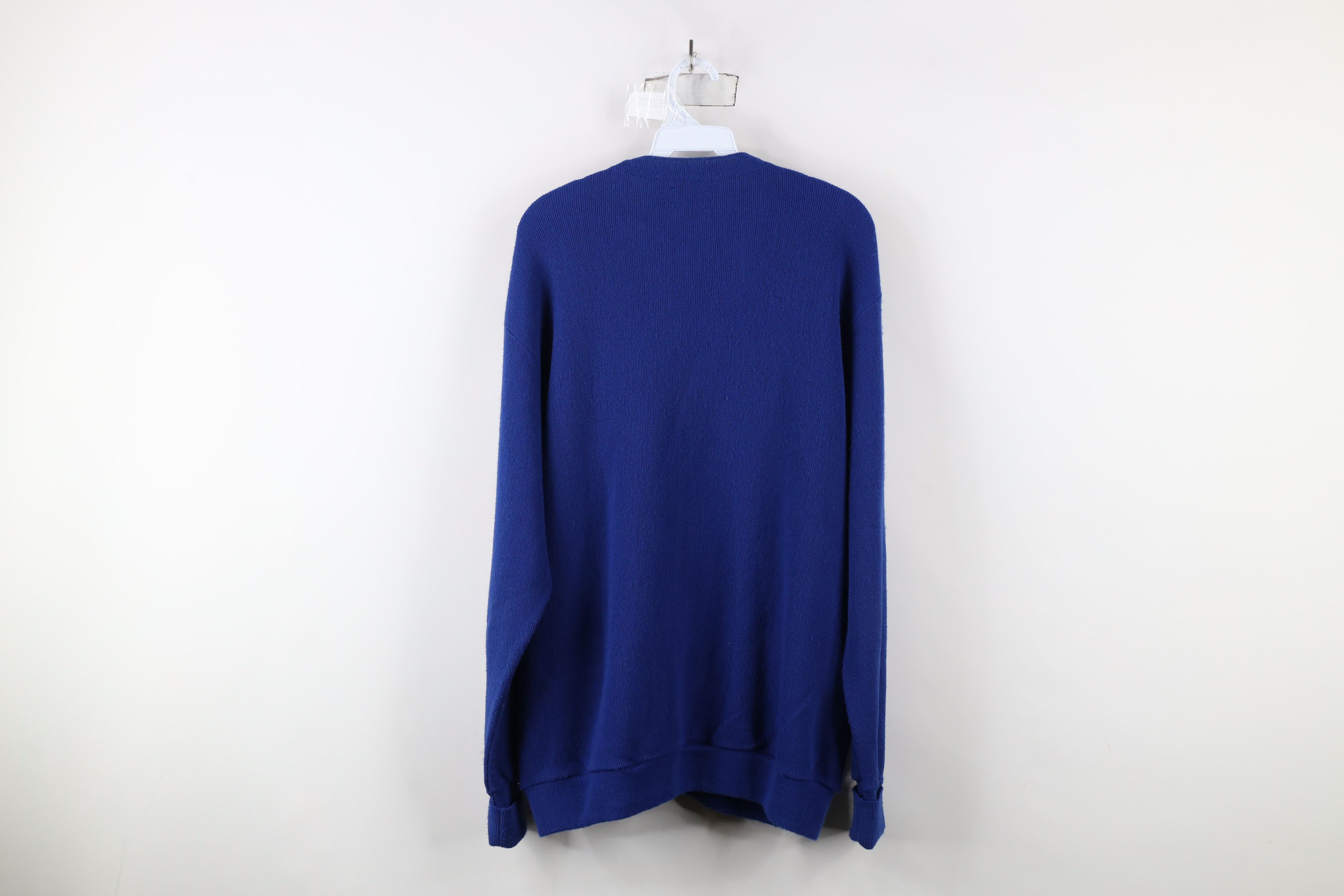 Vintage Vintage 70s Streetwear Knit Button Cardigan Sweater Blue USA Size US L / EU 52-54 / 3 - 8 Thumbnail