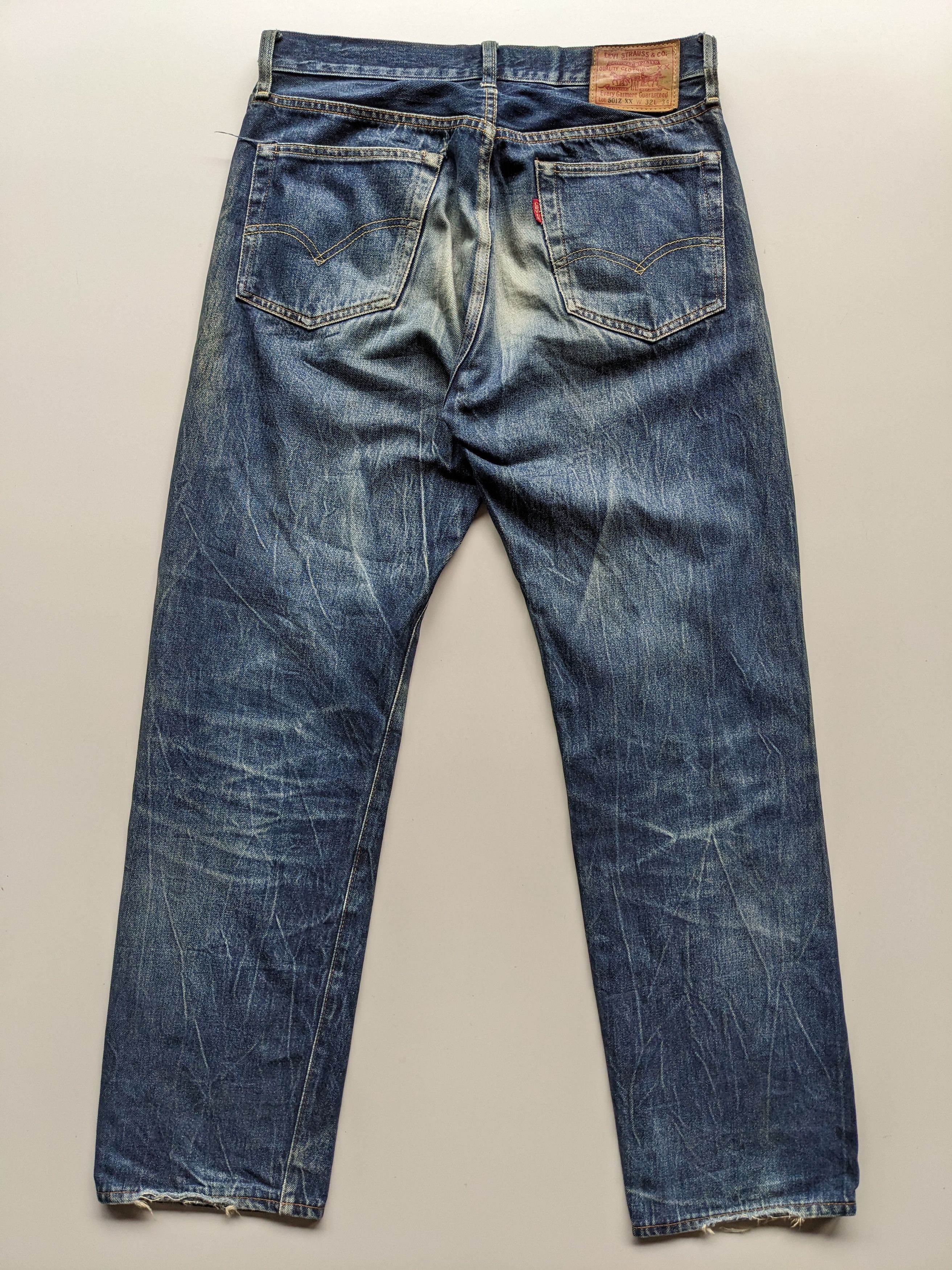 LVC × Levi's × Vintage Vintage Levi's LVC Big E selvedge distressed jeans Size US 32 / EU 48 - 3 Thumbnail