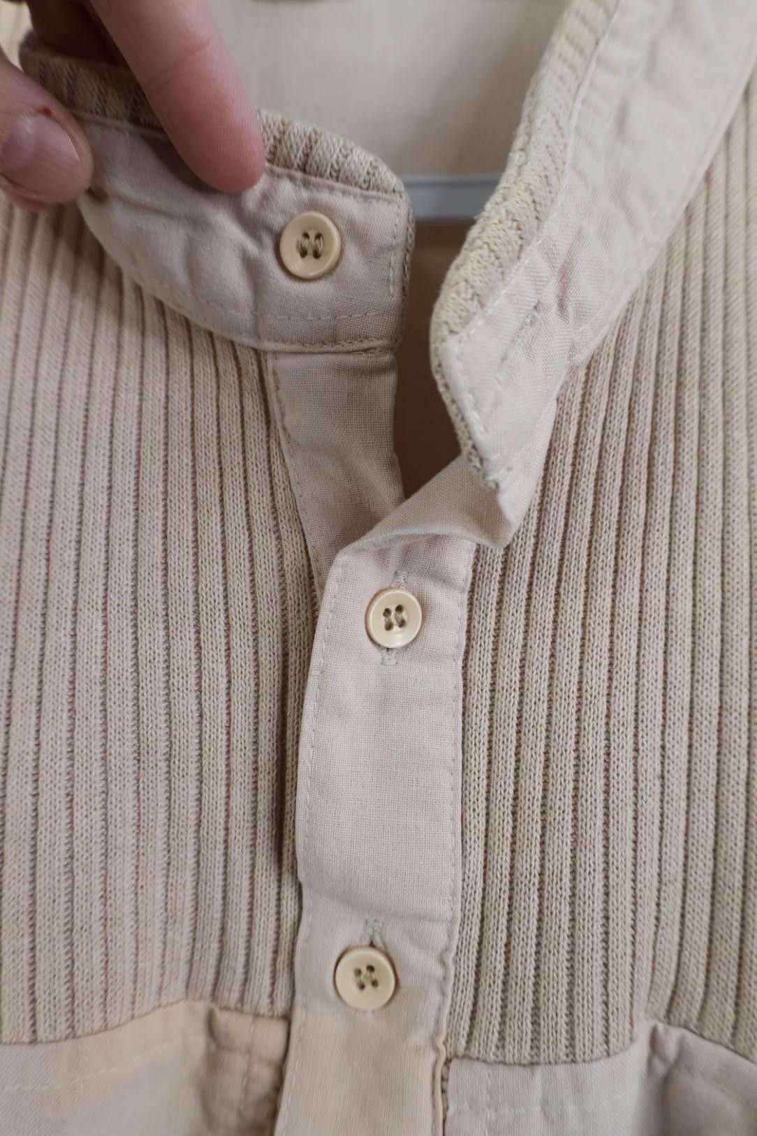 Vintage Vintage 90s Streetwear Cable Ribbed Knit Pullover Polo Shirt Size US XL / EU 56 / 4 - 8 Thumbnail