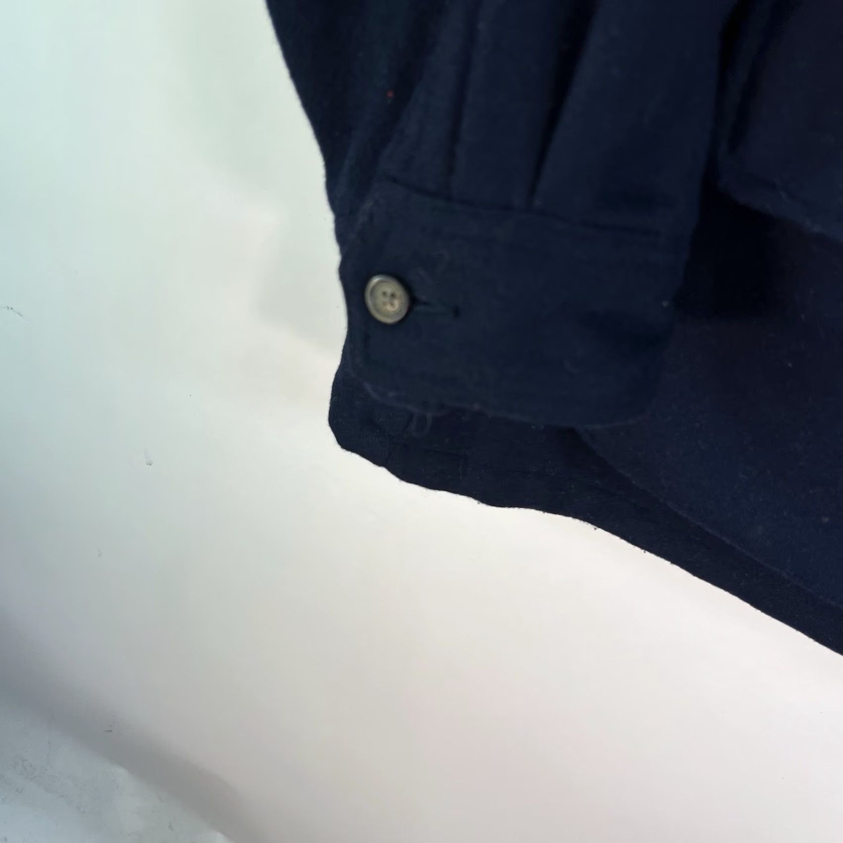 Orvis Orvis 100% Wool Full Zip Chore Coat Jacket Men's XL Blue Leather Trim EUC Size US XL / EU 56 / 4 - 5 Thumbnail