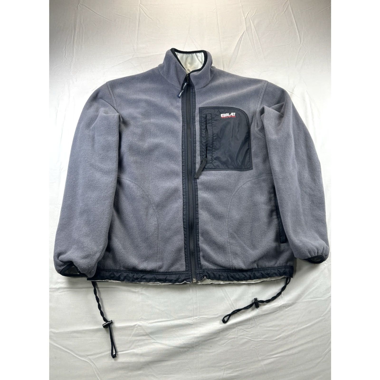 Vintage VINTAGE Polo Sport Jacket Reversible Medium Ralph Lauren Fleece Softshell Zip Up Bomber Gray Mens M Size US M / EU 48-50 / 2 - 2 Thumbnail