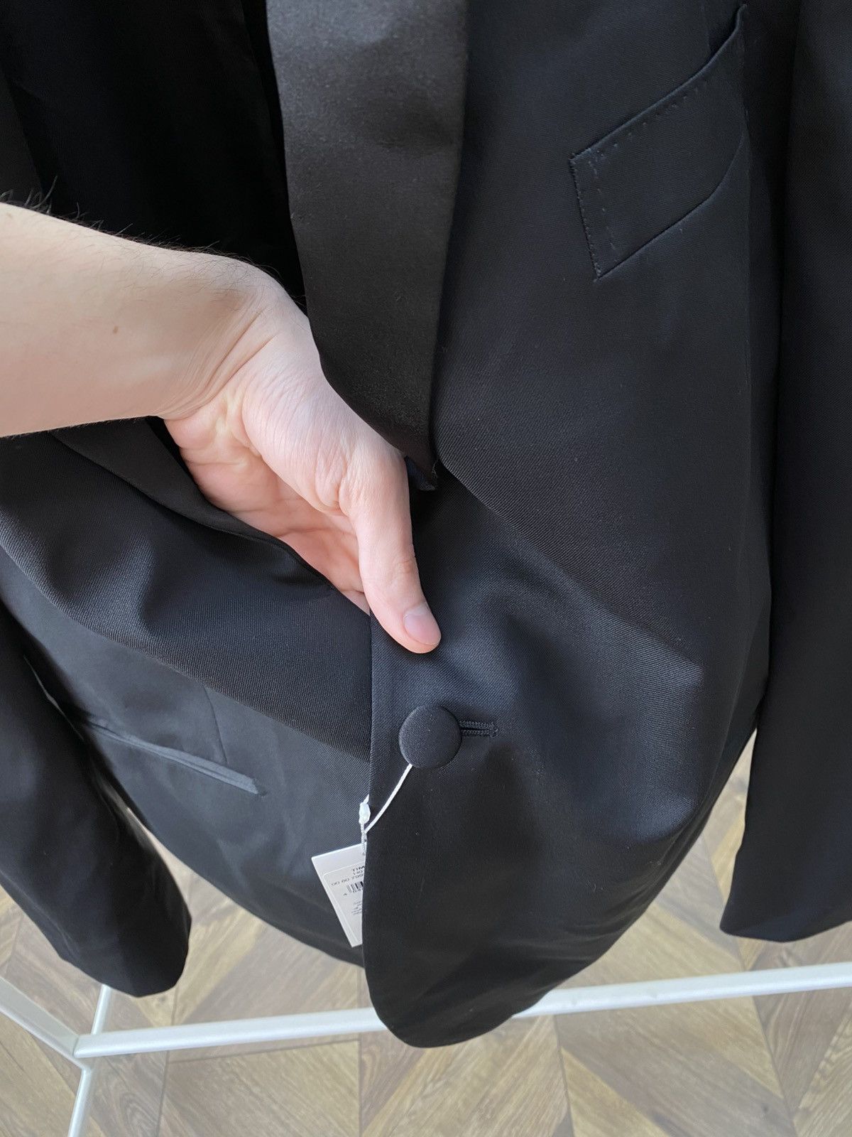Other Vintage Van Jaack Men's Black Suit Loro Piana Super Size 52R - 4 Thumbnail