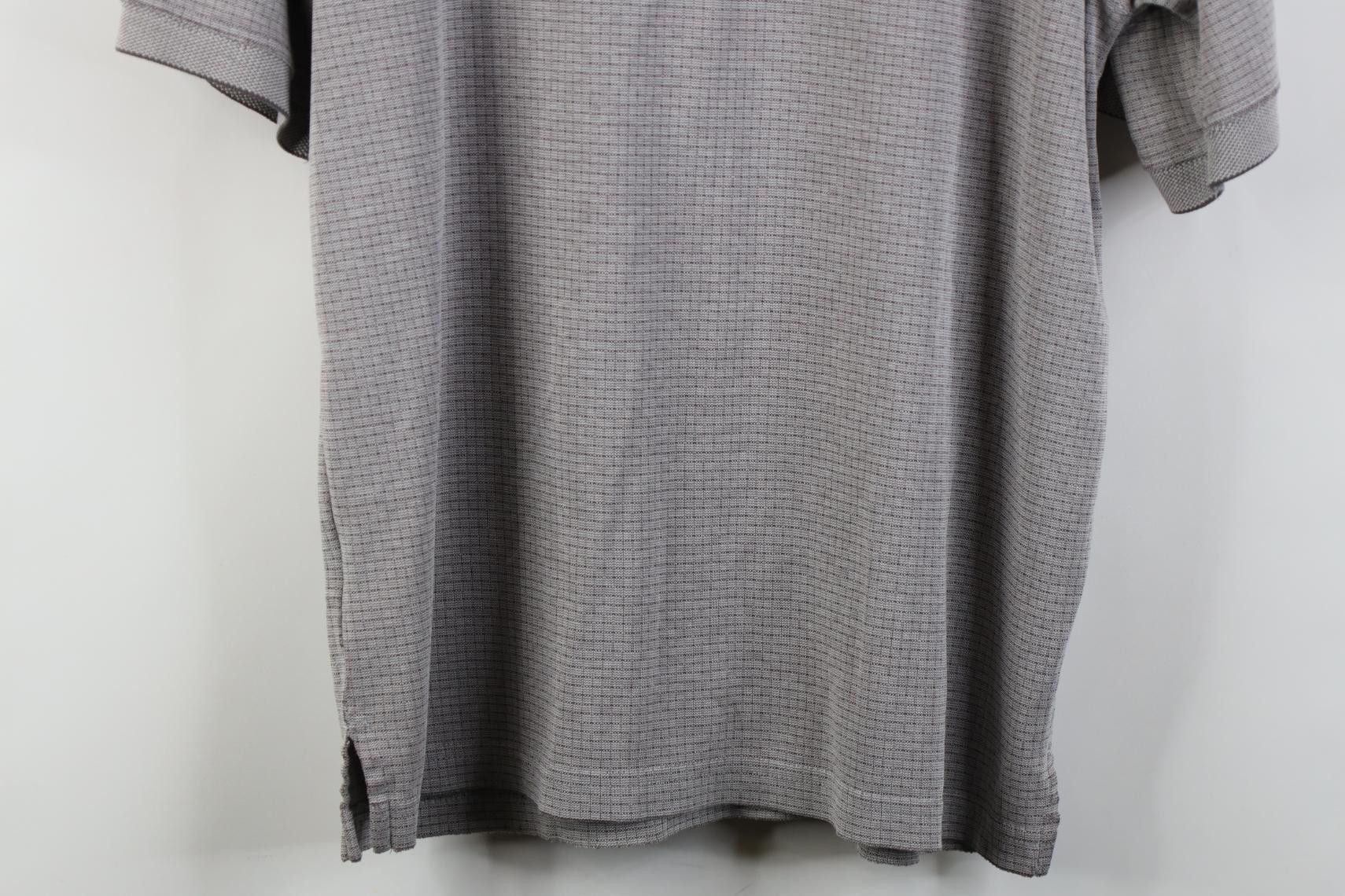 Vintage Vintage 90s Streetwear Checkered Knit Golf Polo Shirt Gray Size US M / EU 48-50 / 2 - 17 Thumbnail