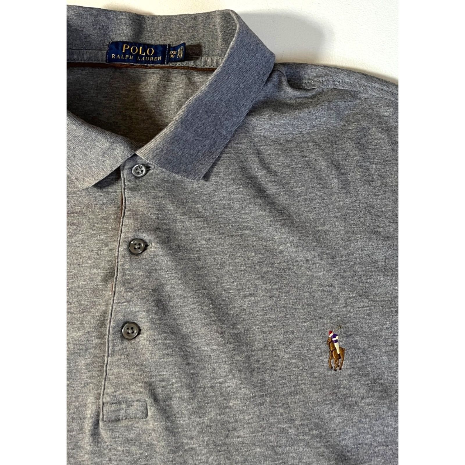 Polo Ralph Lauren Polo Ralph Lauren Polo Shirt Men’s Long Sleeve Gray 3XB Big & Tall Classic Embroidered Logo Polo Shirt Size US XXL / EU 58 / 5 - 6 Thumbnail