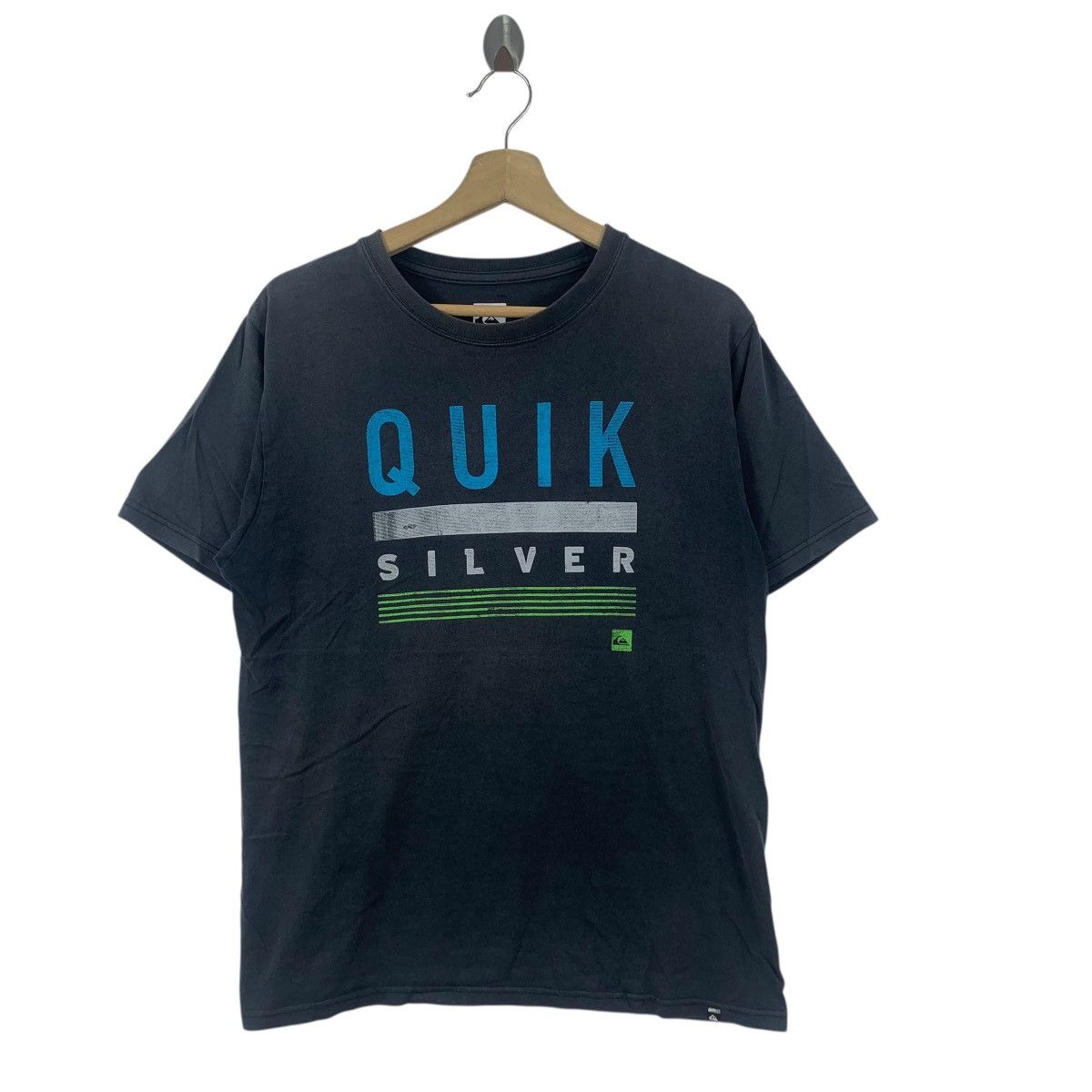 Quiksilver QUIKSILVER SURFING Center Logo Natural Faded Tee Shirt Top Size US XL / EU 56 / 4 - 4 Thumbnail