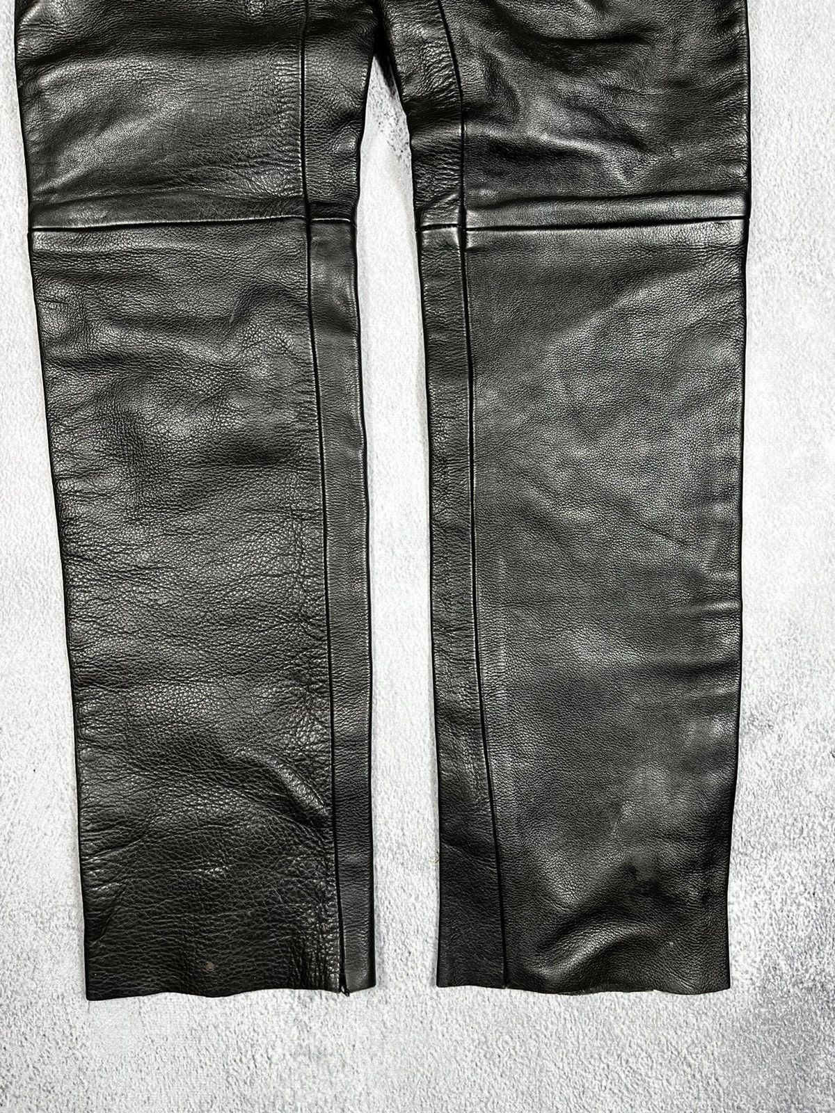 Leather × Vintage Vintage Y2K Leather pants biker opuim kadoya style size 26 Size 26" / US 2 / IT 38 - 4 Thumbnail