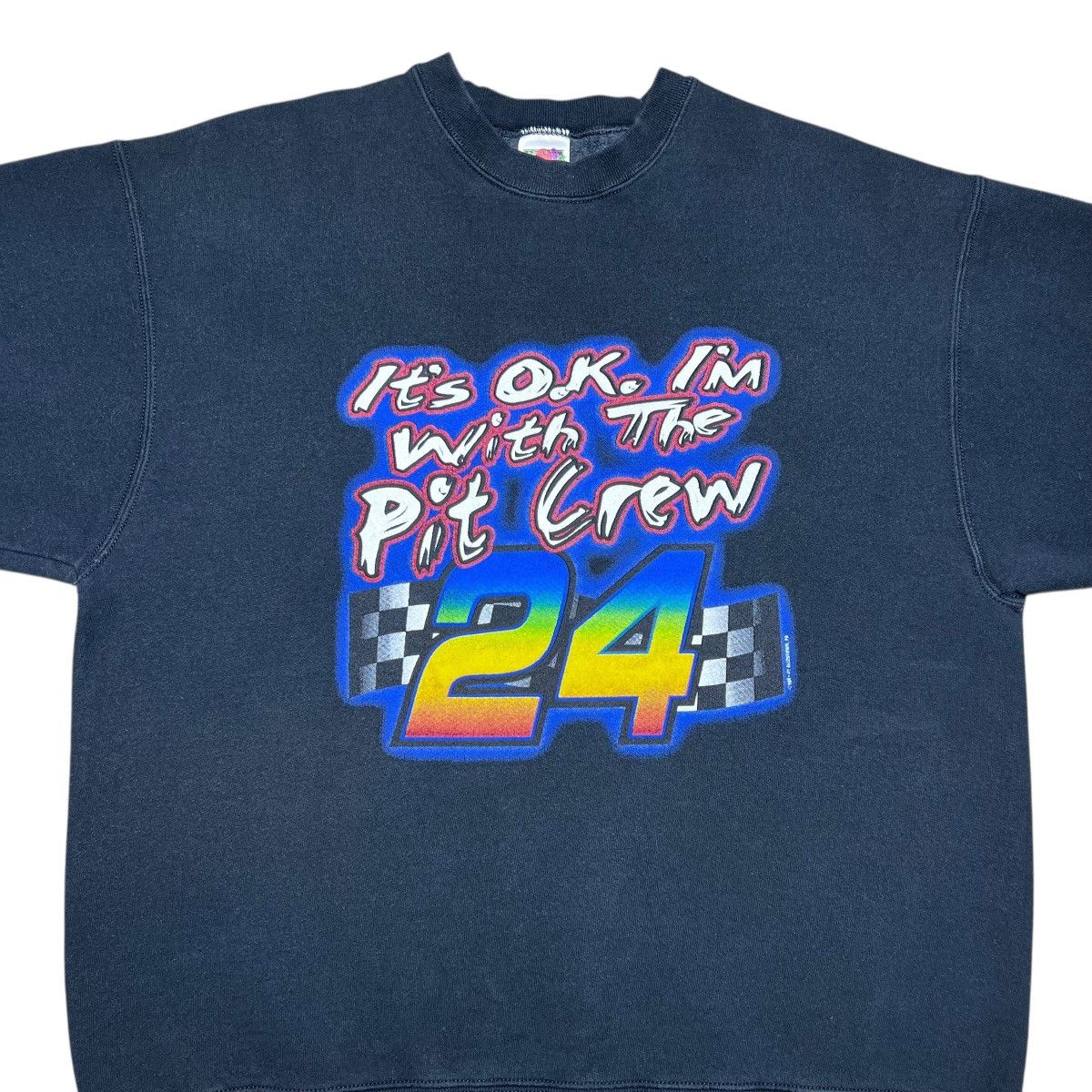 NASCAR 90s NASCAR Jeff Gordon I’m With The Pit Crew Sweatshirt Size US XL / EU 56 / 4 - 4 Thumbnail