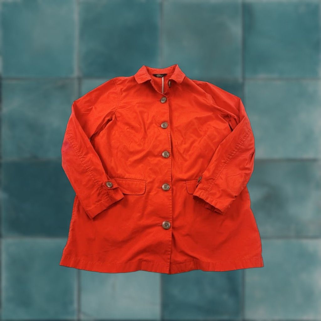 Vintage LL Bean Jacket Red Twill Lightweight Button Closure 100% Cotton Lining Business Classic City Preppy Womens Size L / US 10 / IT 46 - 1 Thumbnail