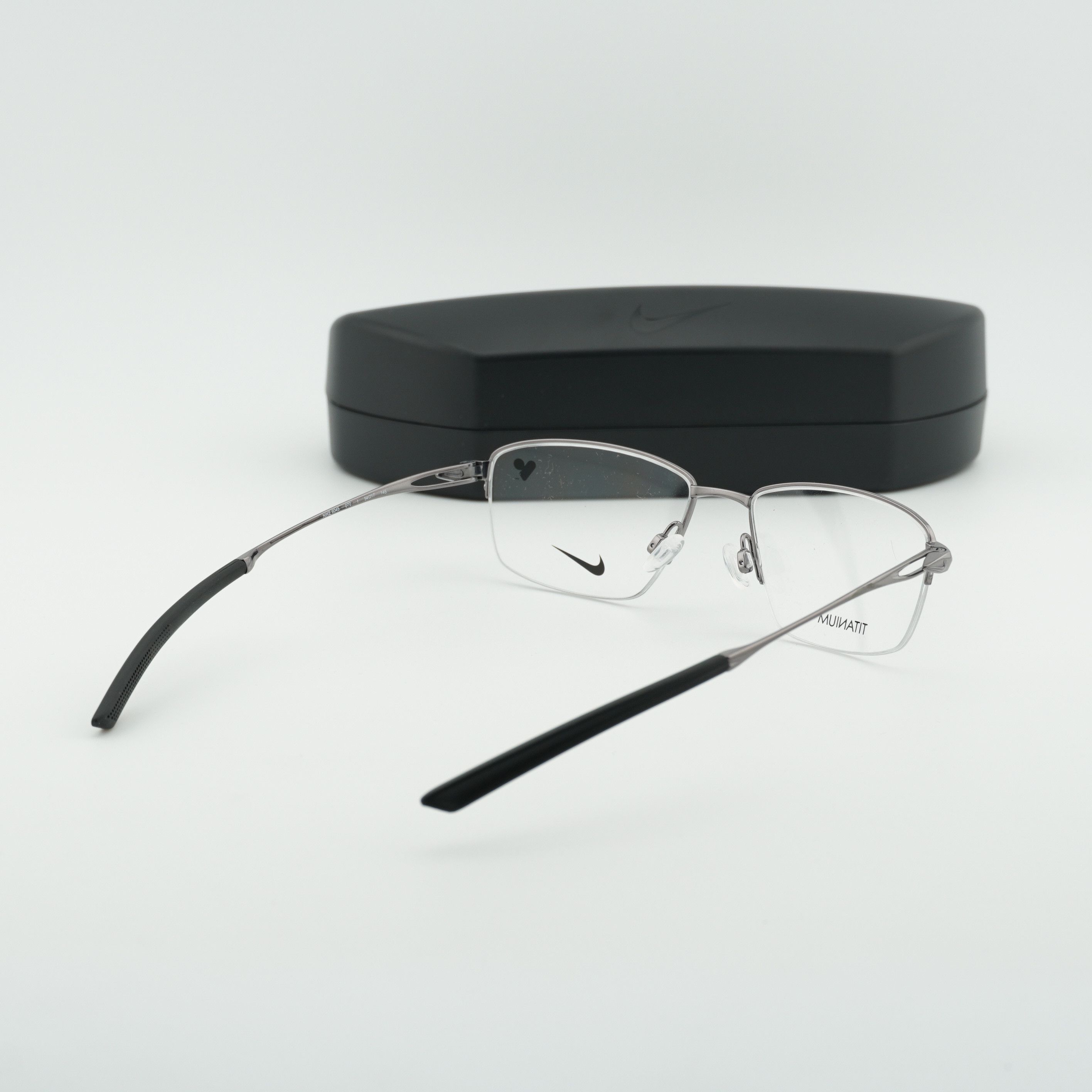 Nike NIKE 6045 070 Eyeglasses Gunmetal 54mm Rectangle Frame Size ONE SIZE - 10 Thumbnail