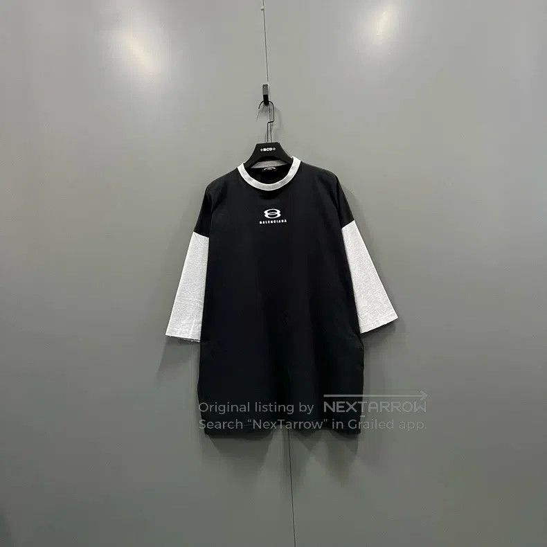 Balenciaga Balenciaga Color Block Circle Logo Embroidered Short Sleev Size US M / EU 48-50 / 2 - 1 Thumbnail