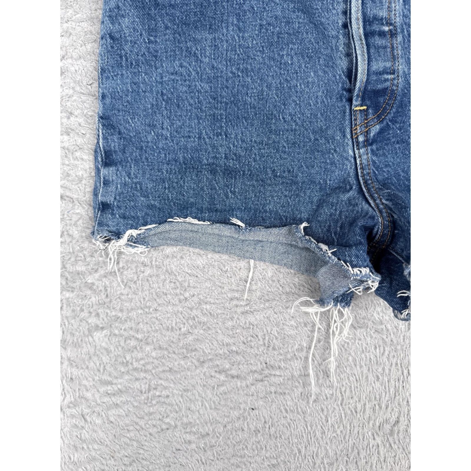 Levi's Levis Premium Ribcage Shorts Womens 29 Blue Denim Button Fly High Rise 5-Pocket Casua l Shorts Size 29" - 3 Thumbnail
